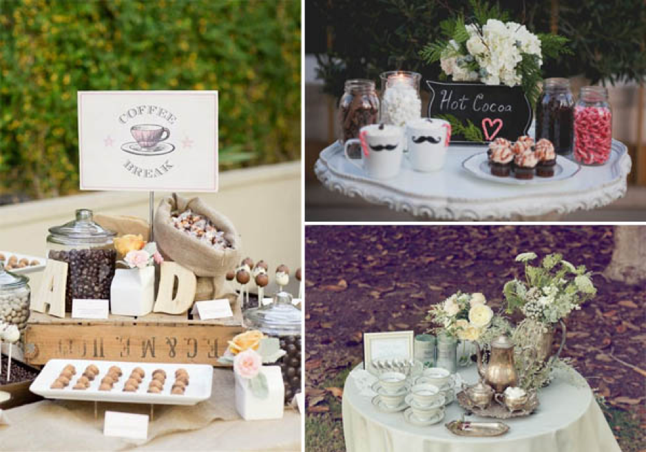 HOT DRINK STATION Per ora abbiamo pensato all’atmosfera, è ora di riscaldare gli invitati sul serio! Che ne dite di un angolo con bevande calde? Caffè, tè o cioccolata calda, scegliete voi! .png