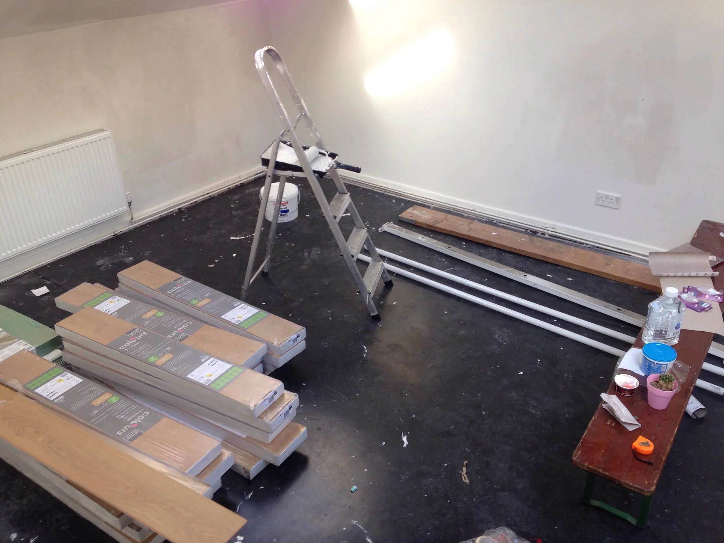 The room waiting for the floor to be fitted