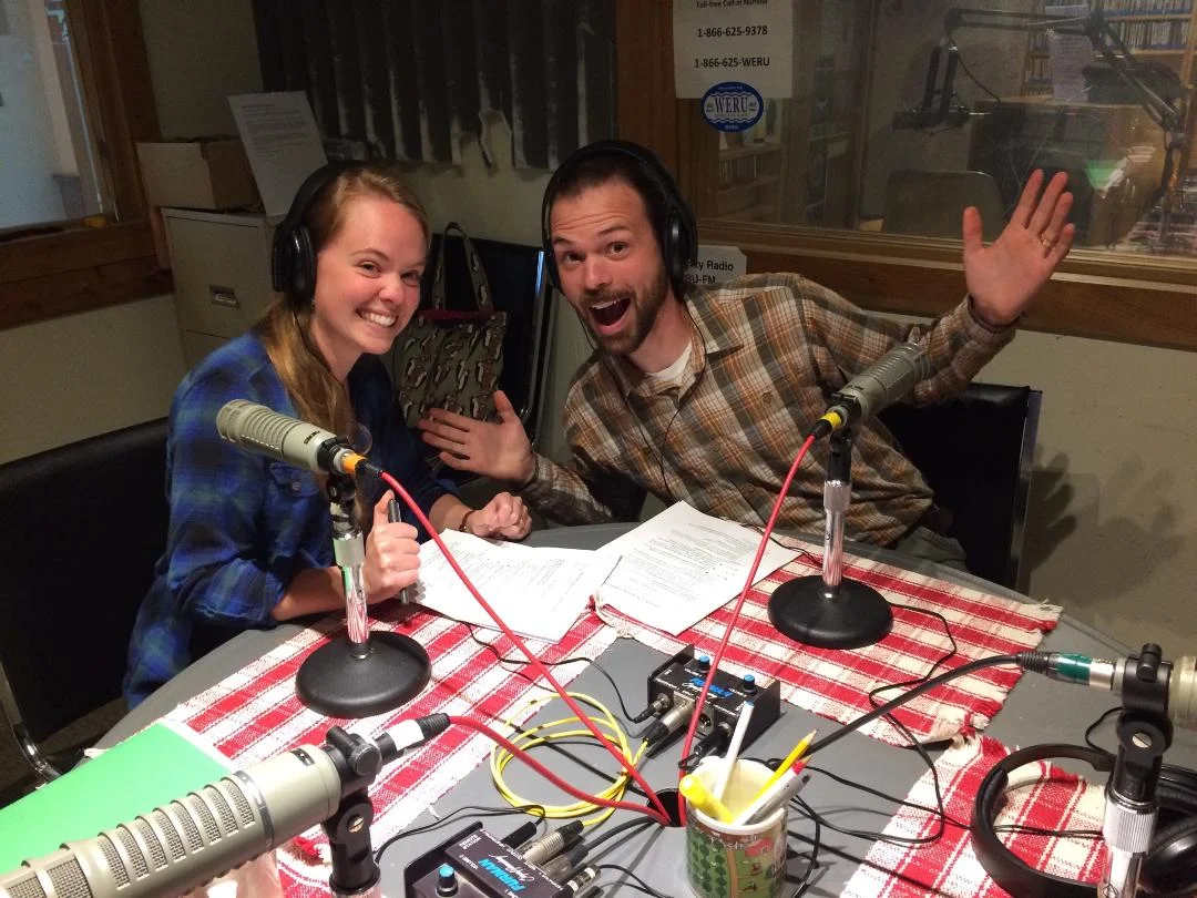 Hazel and Joe at WERU for Talk of the Towns, September 8, 2017