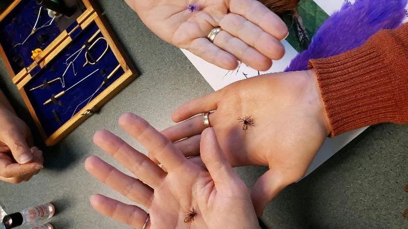 Fly-tying at the Dorcas Library