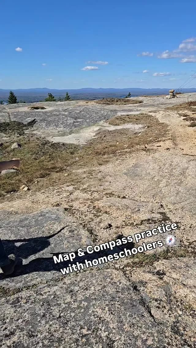 What a gorgeous week it has been! And not a bad place to practice triangulating your location with a map & compass, huh? This was part of our regular outdoor education series with IDEA, the Independent Downeast Educational Alliance of homeschoole
