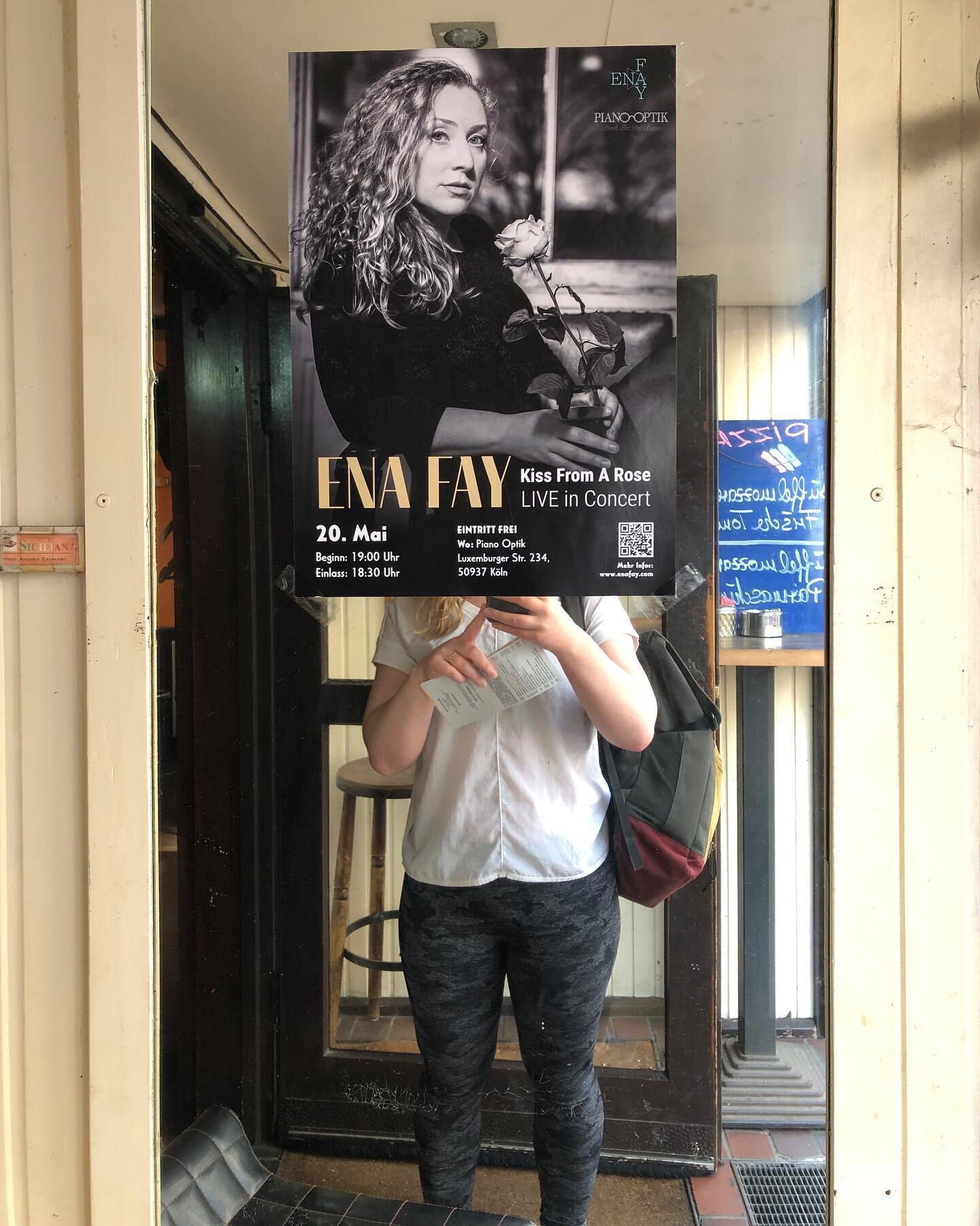 One of the jobs an independent artist has&hellip;walk from door to door and ask if you can put up a poster of yourself 🤪🤟🏻 

People in S&uuml;lz are super friendly though, I got them up in no time! Thanks for the support, and I hope to see many of