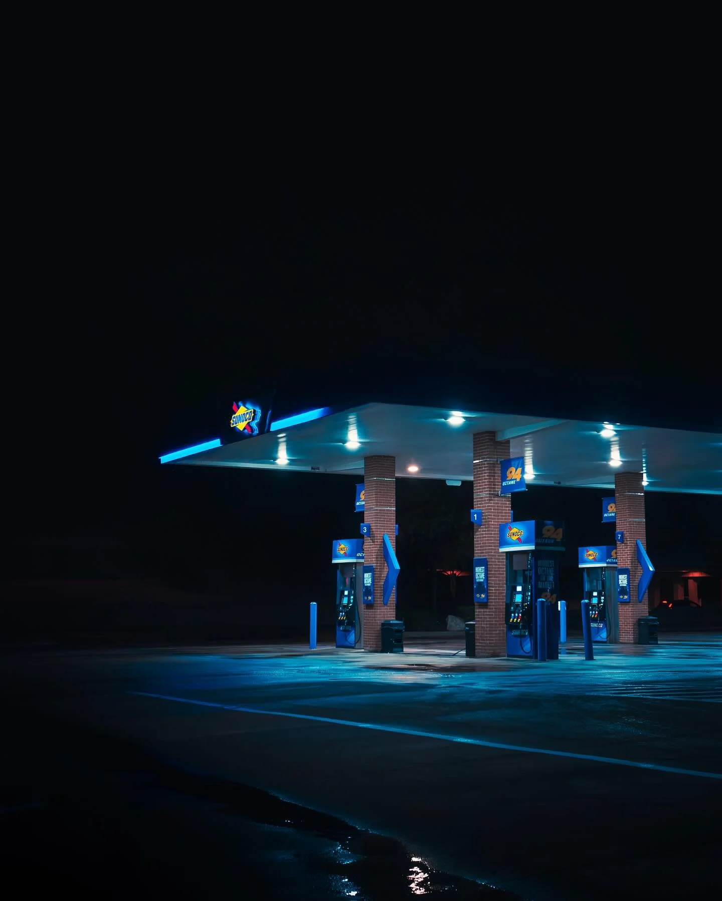 I don&rsquo;t know about y&rsquo;all, but I&rsquo;m a sucker for empty gas stations late at night &mdash; especially after it rains.

I&rsquo;ve been sitting on these photos (and a few others) since December. The new year brought some substantial cha