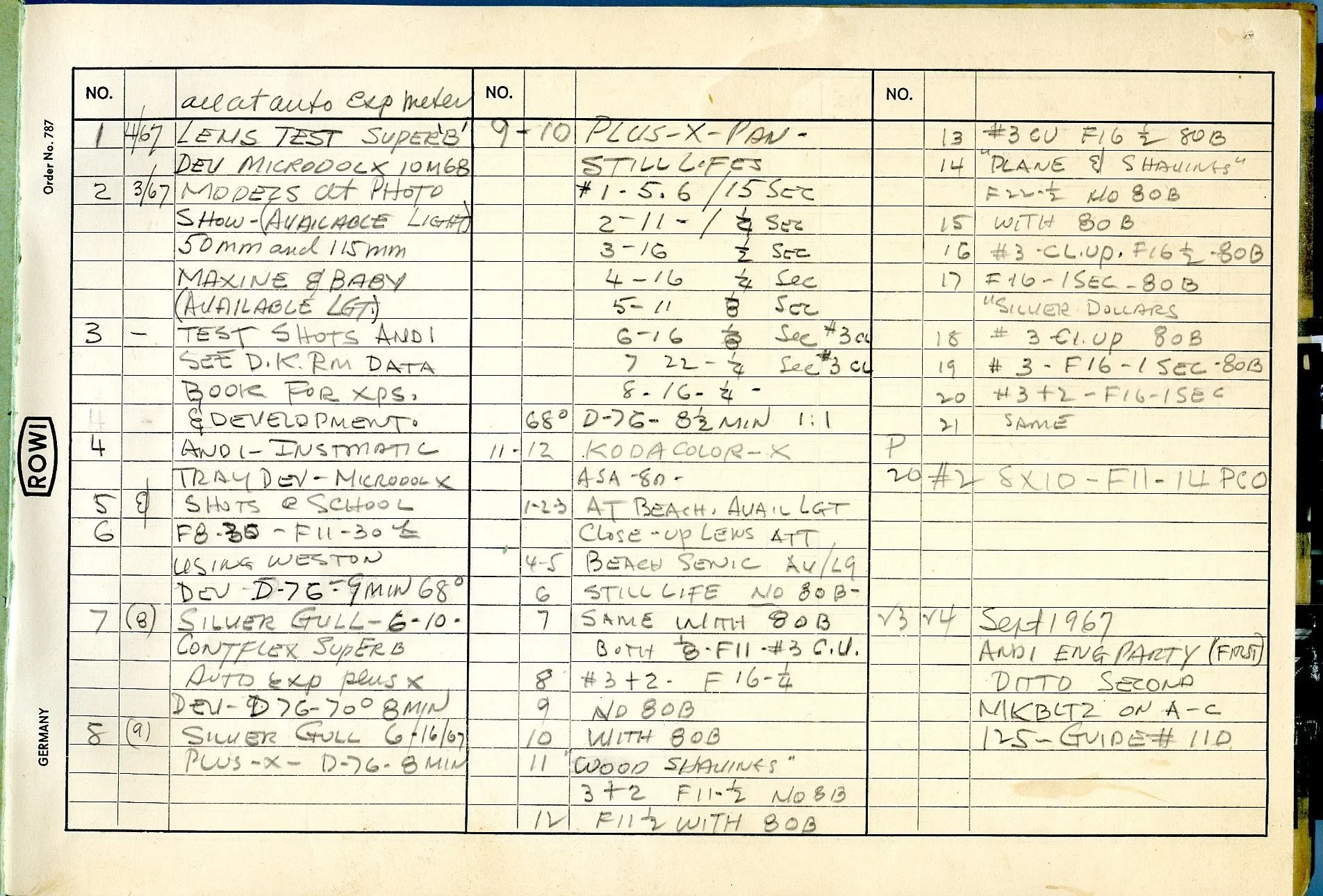 MEL negative noted; Silver Gull photos taken June 10 & June 16, 1967