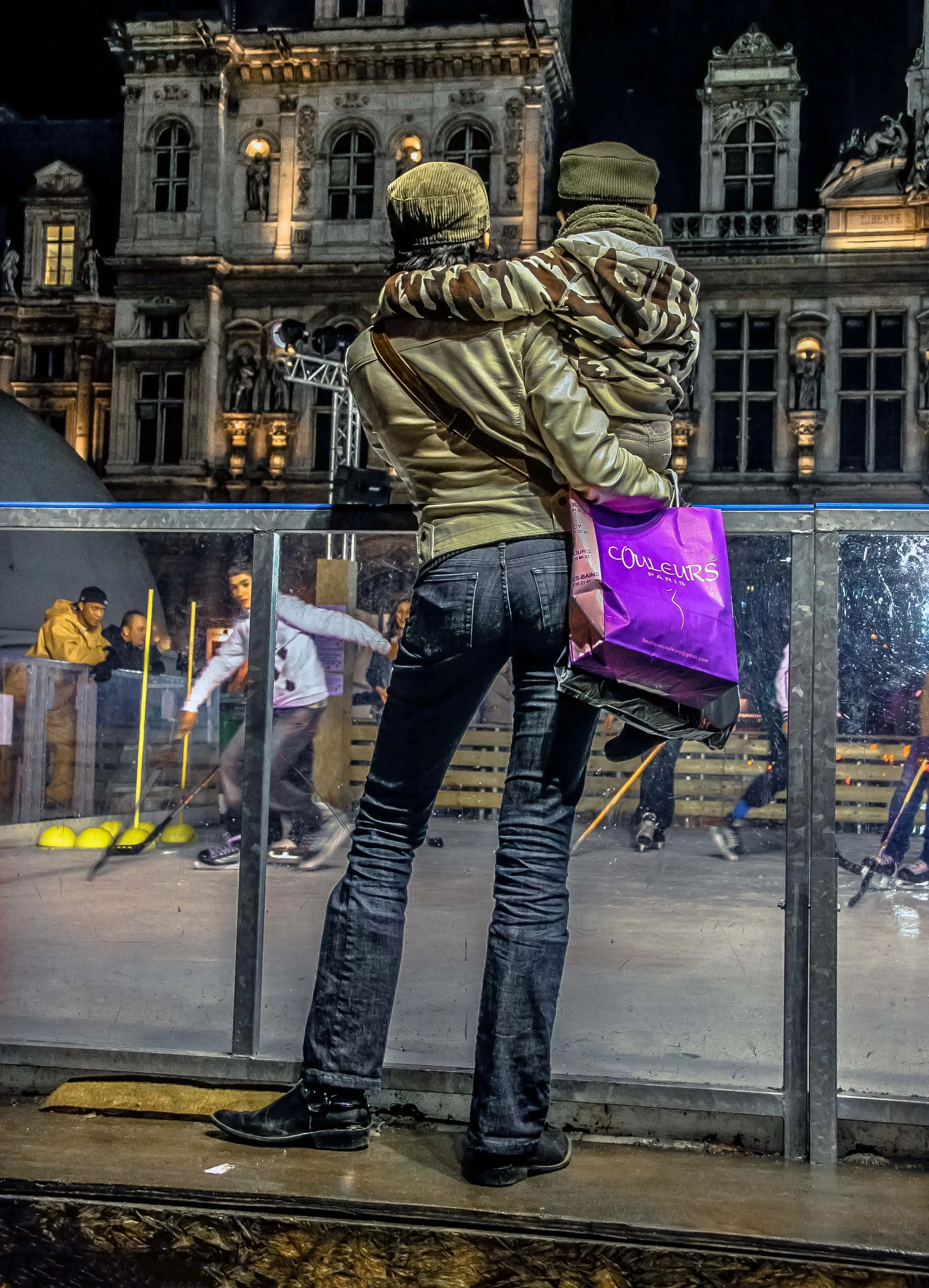 Mother and son, Hotel De Ville, Paris