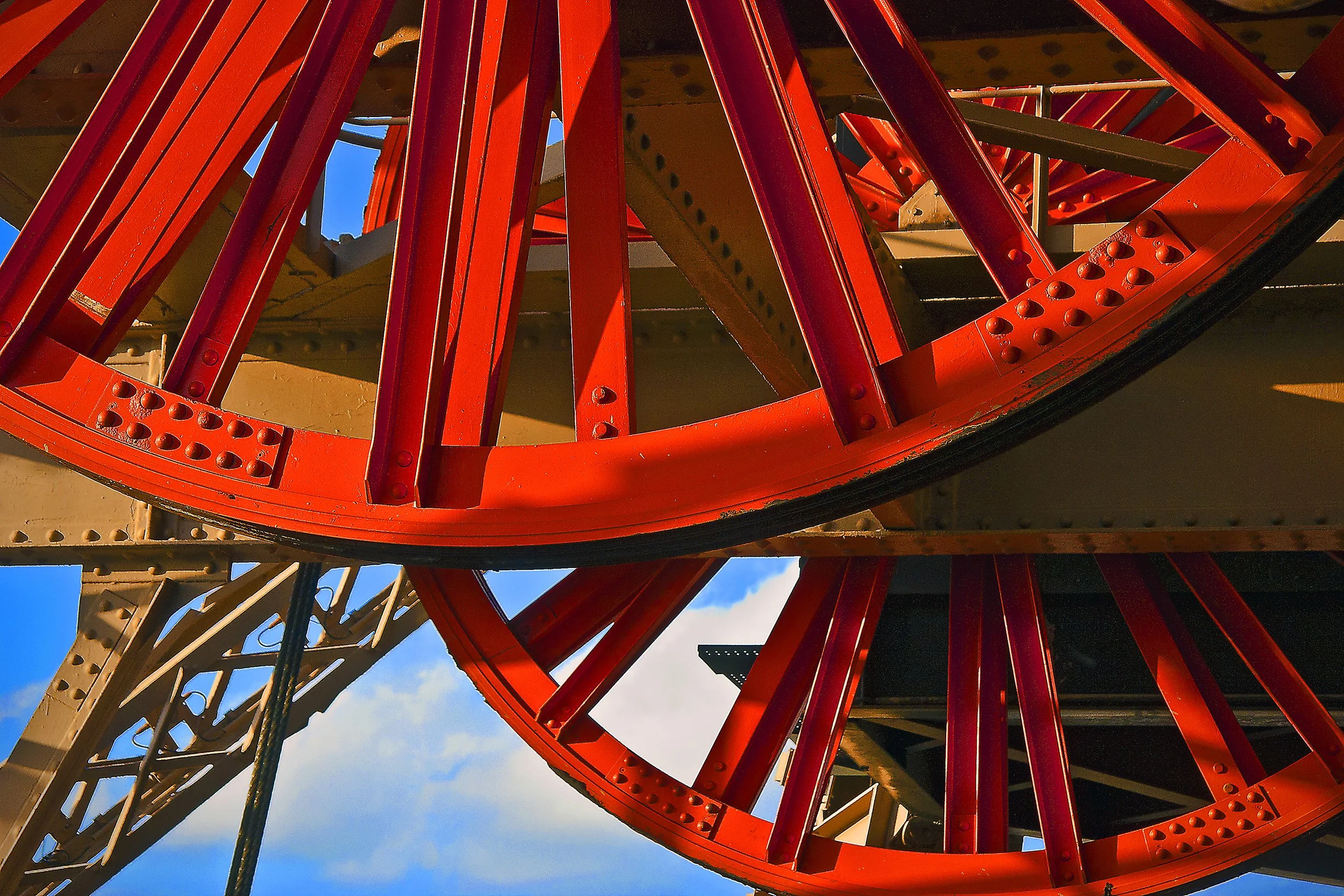 The Wheels of The Eiffel Tower. Paris