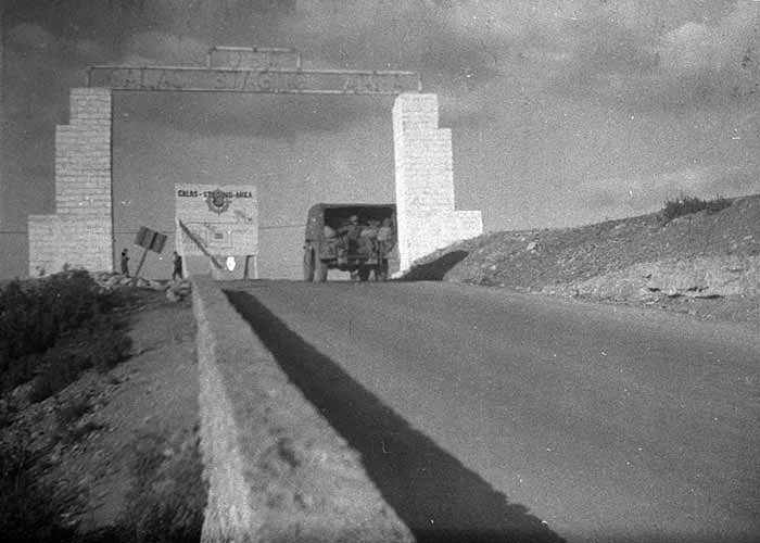 Entrance to the Calas Staging Area. From the Lapeere photos.