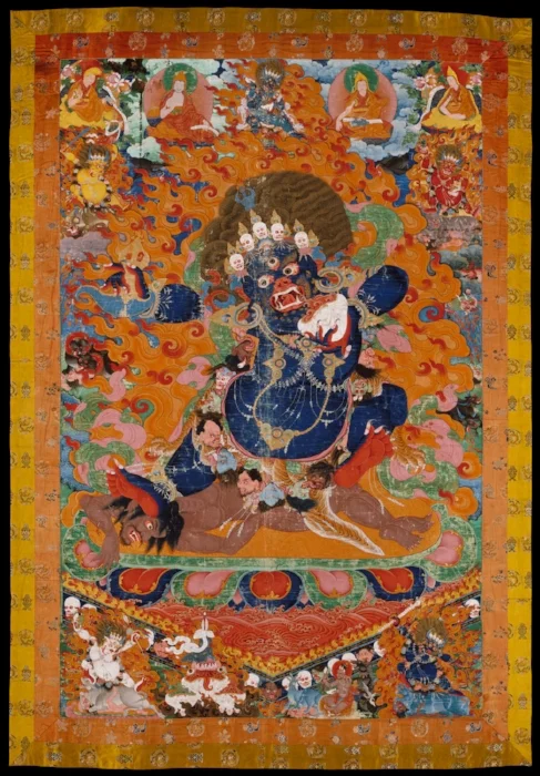 Early 18th century Tibetan depiction of Yamantaka, "Destroyer of the God of Death".