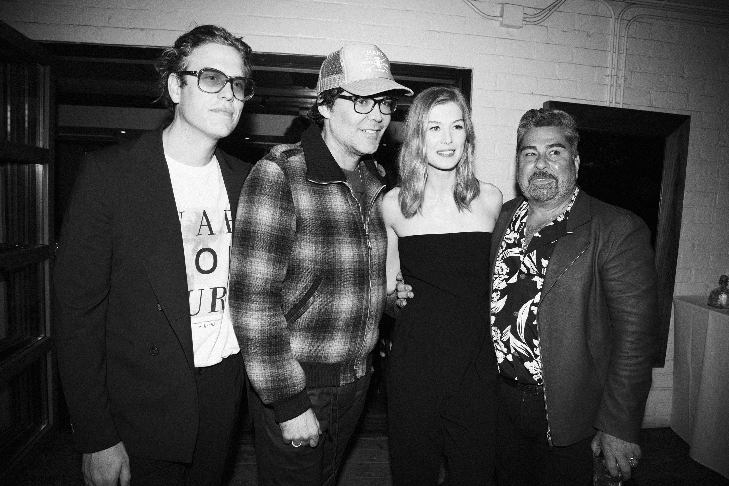  From left to right: Matthew Bedard, David LaChapelle, Rosamund Pike and Luis Barajas 