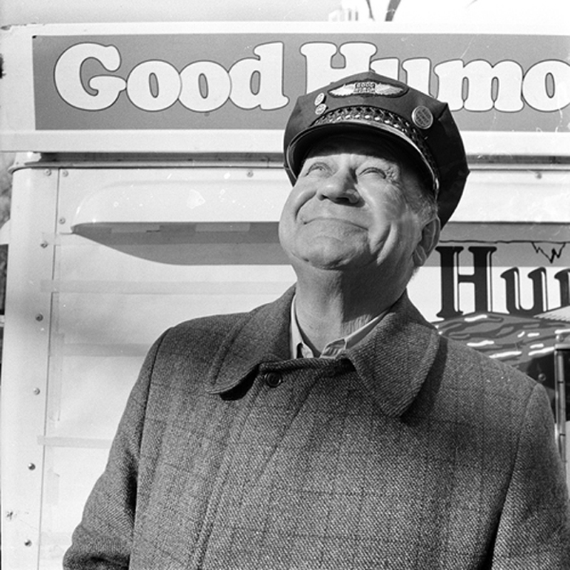 Meryl Meisler Good Human Man Outside Guggenheim Museum, New York, NY, March 1978 Vintage gelatin silver print 14 x 11 inches