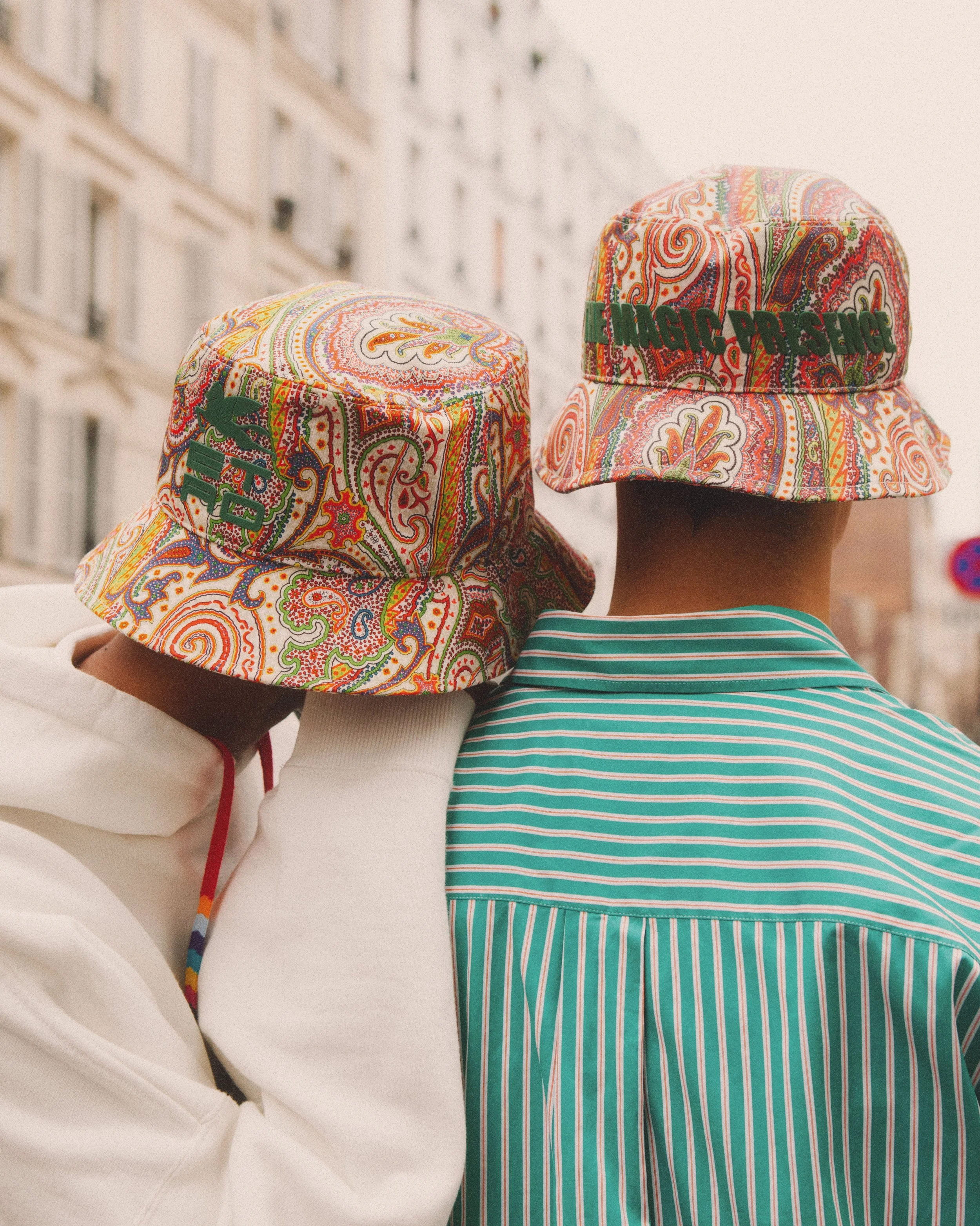 Etro Orange and Gold Paisley Bucket Hat NWOT. ETRO | Valentine main image 3