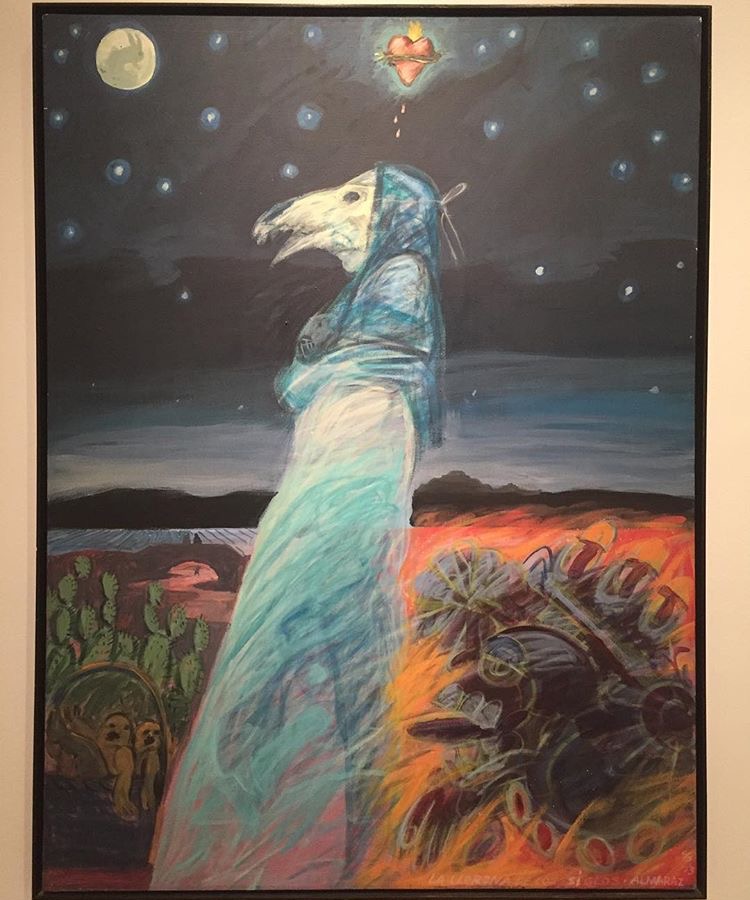  "Weeping Woman" (1973) by Carlos Almaraz | Exhibition: Playing with Fire: Paintings by Carlos Almaraz | Via: LACMA 