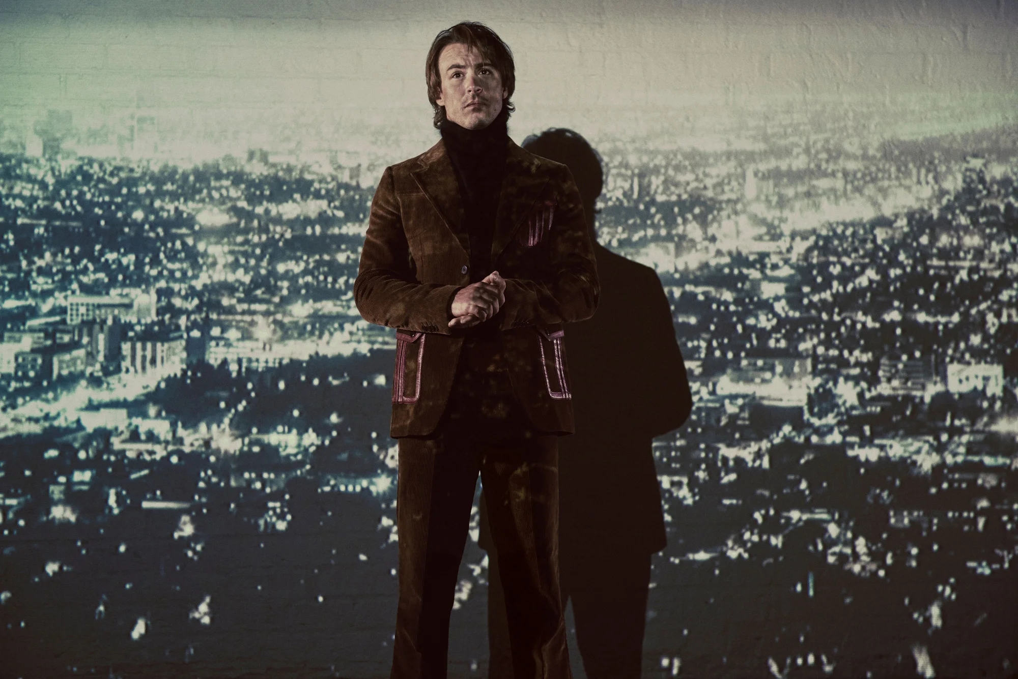 Ben O'Toole | Photos by Carlos Serrao|Credits: PRADA suit, turtleneck, and belt.