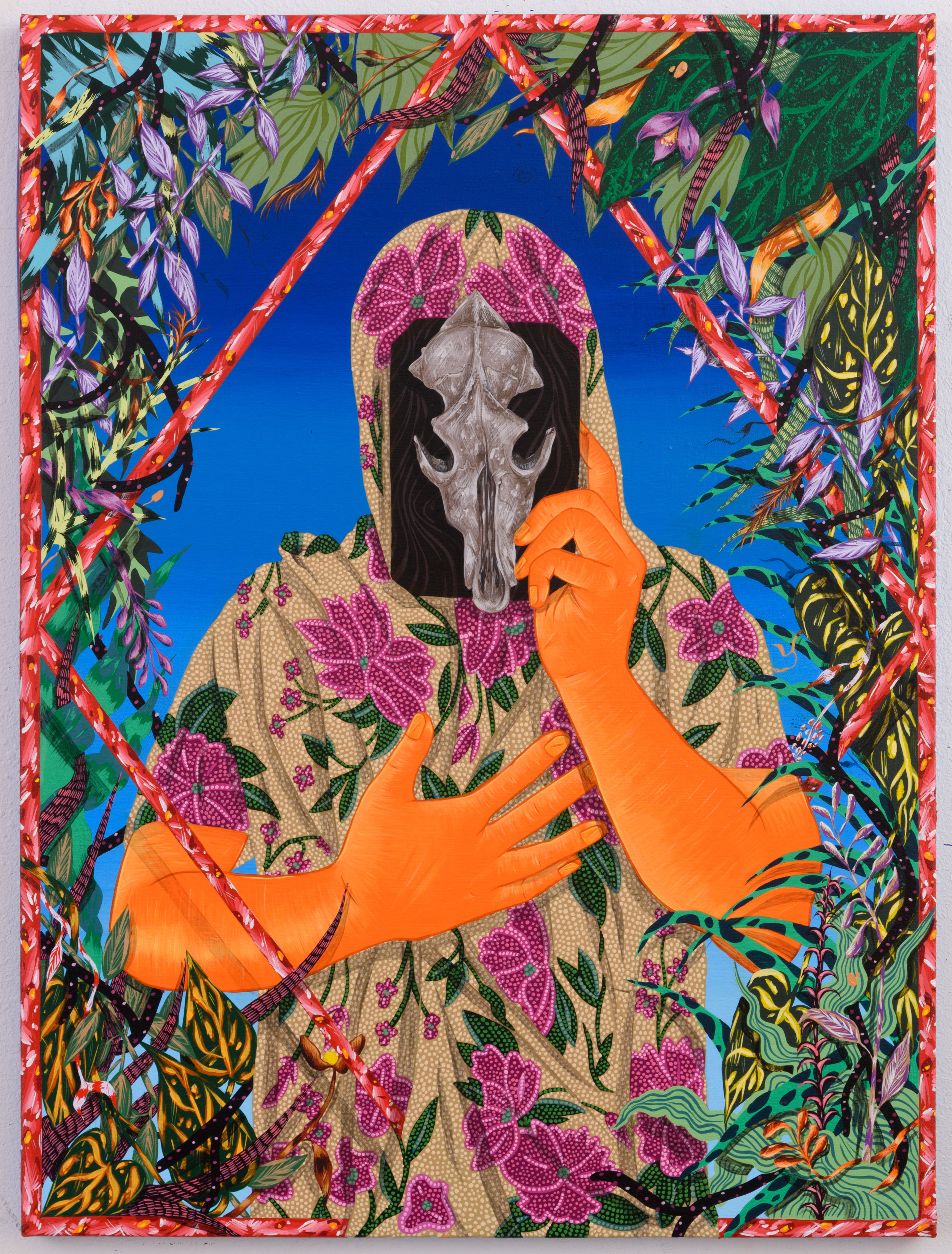 Amir H. Fallah. “Veneer”&nbsp;(2017). Acrylic on canvas. 30 x 40 INCHES. Courtesy of the Artist and Shulamit Nazarian, Los Angeles.