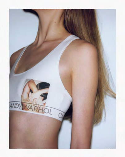 CALVIN KLEIN UNDERWEAR Racerback Bralette, Printed Artwork: Andy Warhol, Torso, 1977 ©/®/TM The Andy Warhol Foundation for the Visual Arts, Inc.
