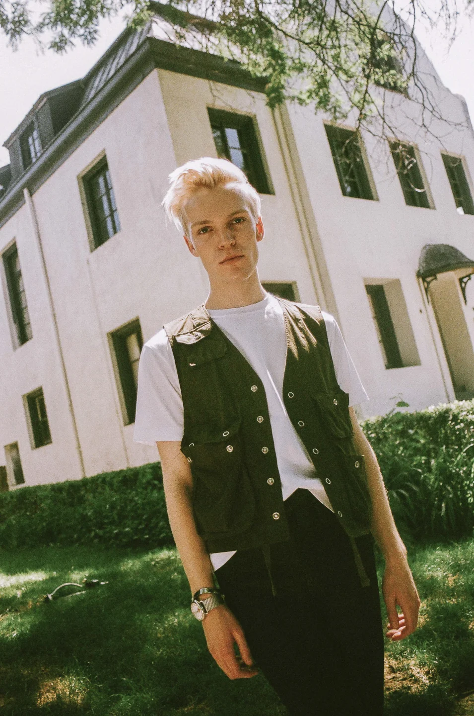 STILL BY HAND shirt and ENGINEERED GARMENTS vest.