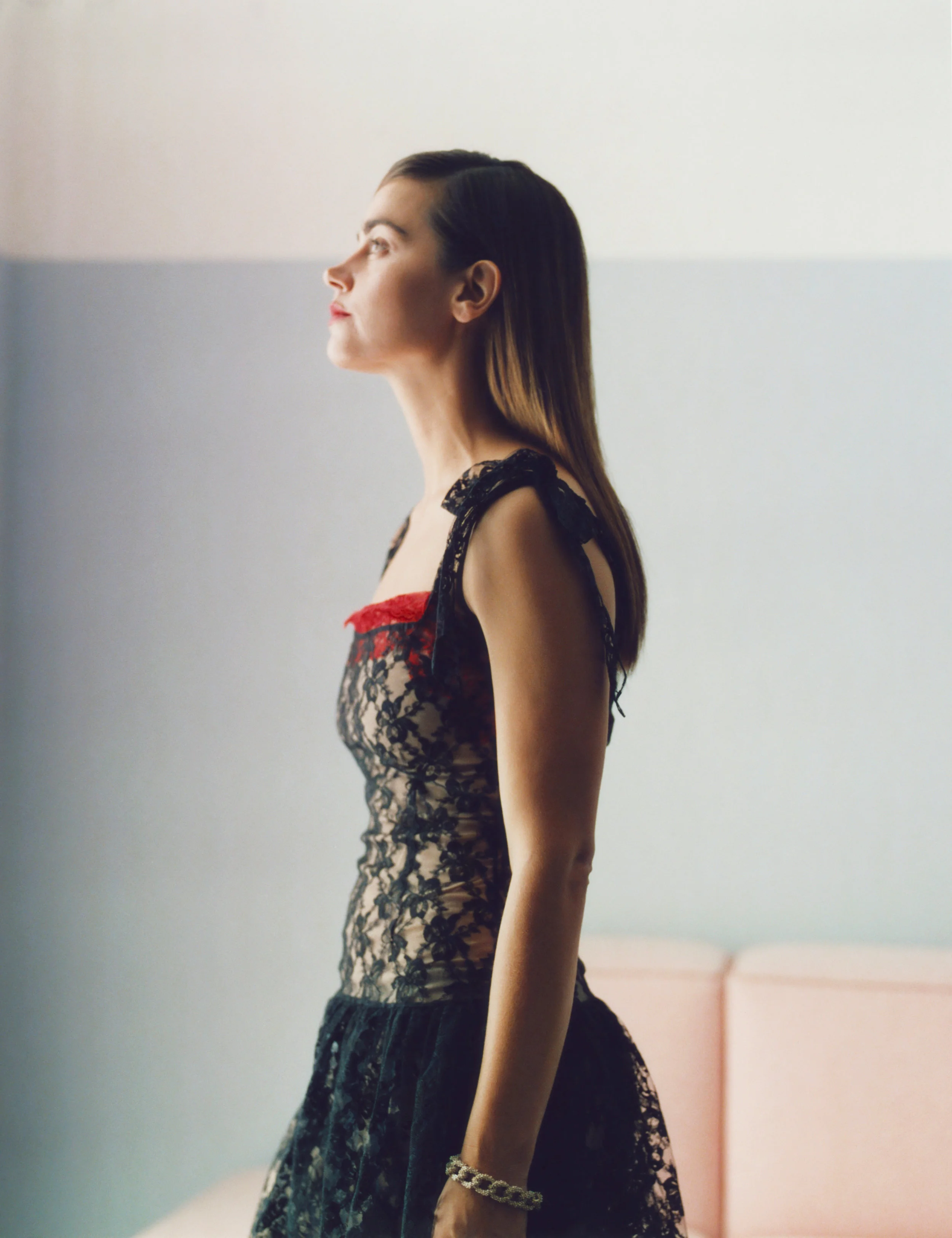 CHRISTOPHER KANE dress and ALIGHIERI bracelet.