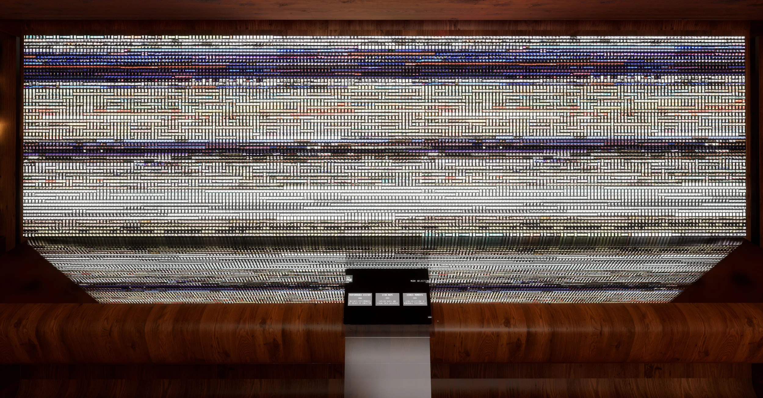 REFIK ANADOL. “WDCH DREAMS” (2018). GERSHWIN GALLERY INSTALLATION VIEW RENDERING. COURTESY REFIK ANADOL STUDIO AND LA PHIL.