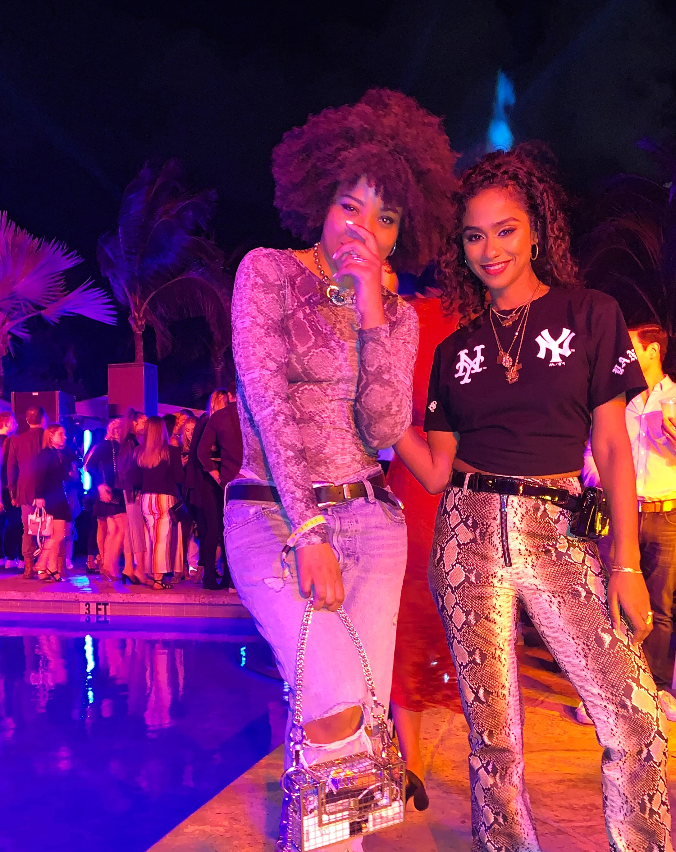 Quick outfit change to link up with DJ Vashtie to see Lil Wayne perform at The Surf Lodge Miami pop-up.
