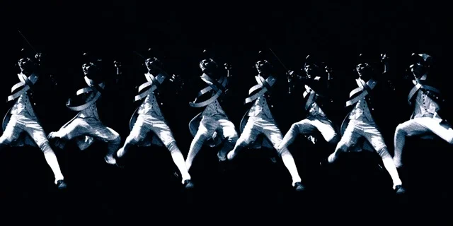 Melanie Pullen "Jumping Soldiers, #1" 2008 60 1/2" (H) X 120 1/2" (W)
