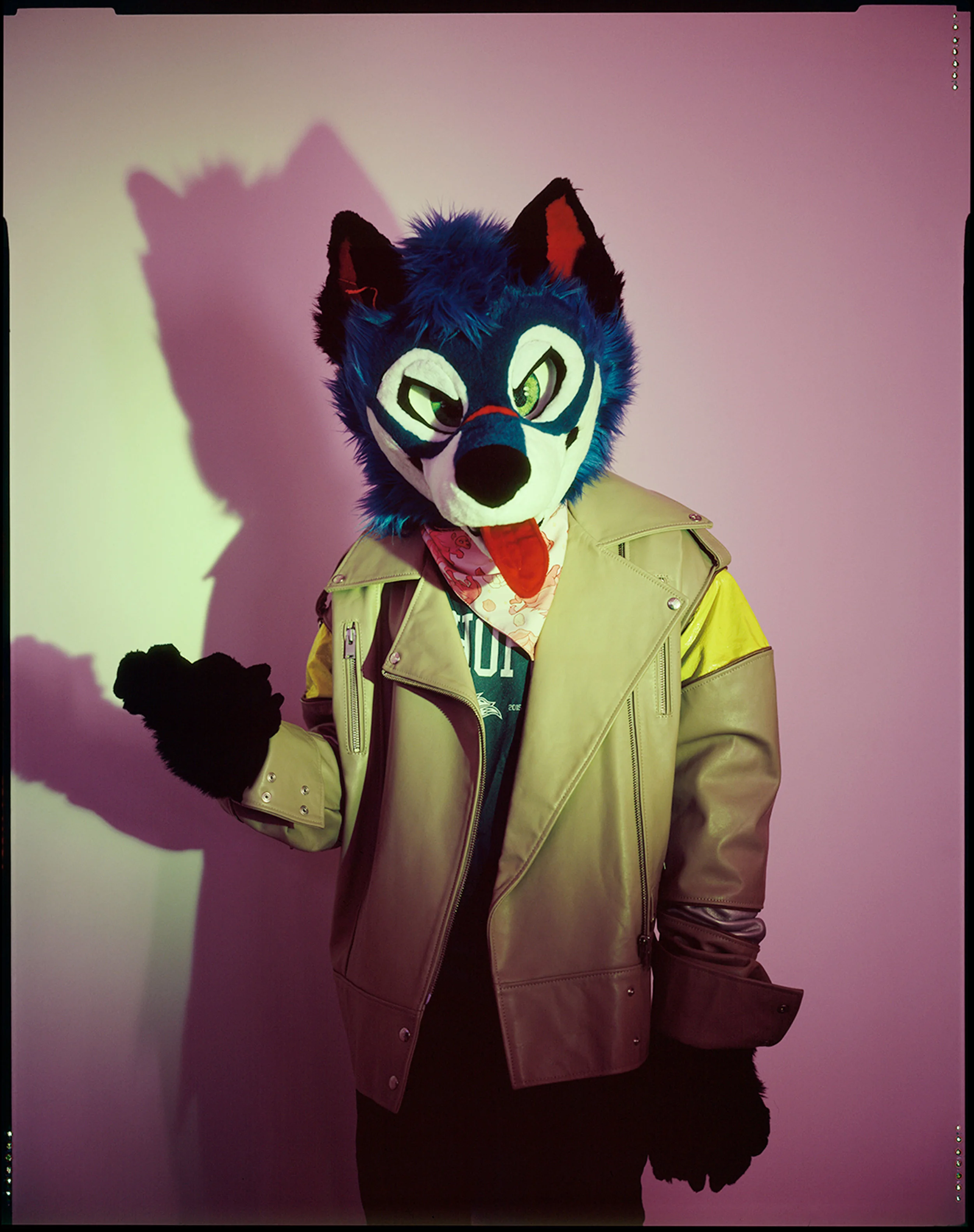 MISBHV jacket and talent’s own t-shirt, pants, and scarf. Photo: Stefano Galli. Stylist: Britton Litow.