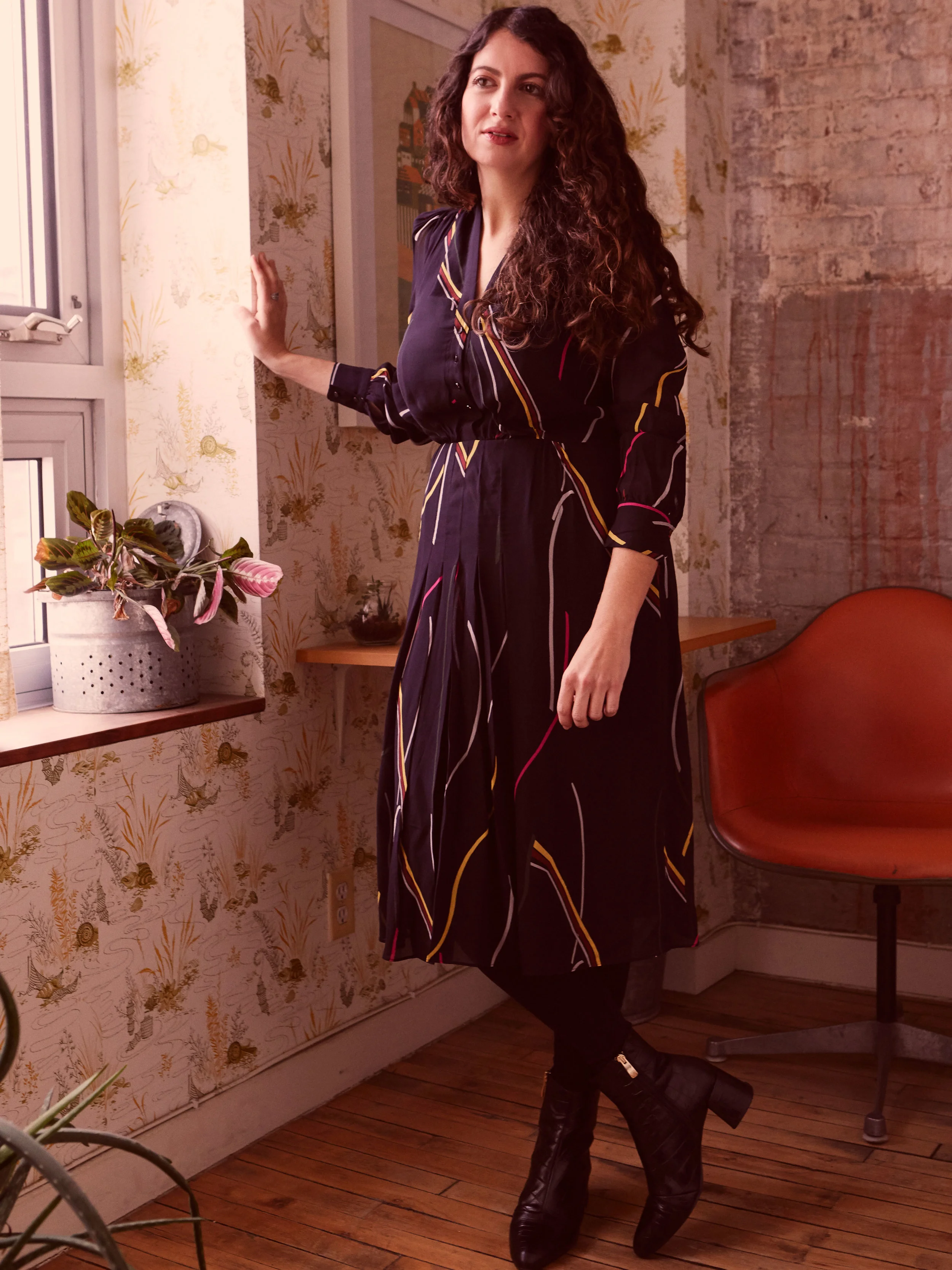 WHISTLES dress and RACHEL COMEY shoes.