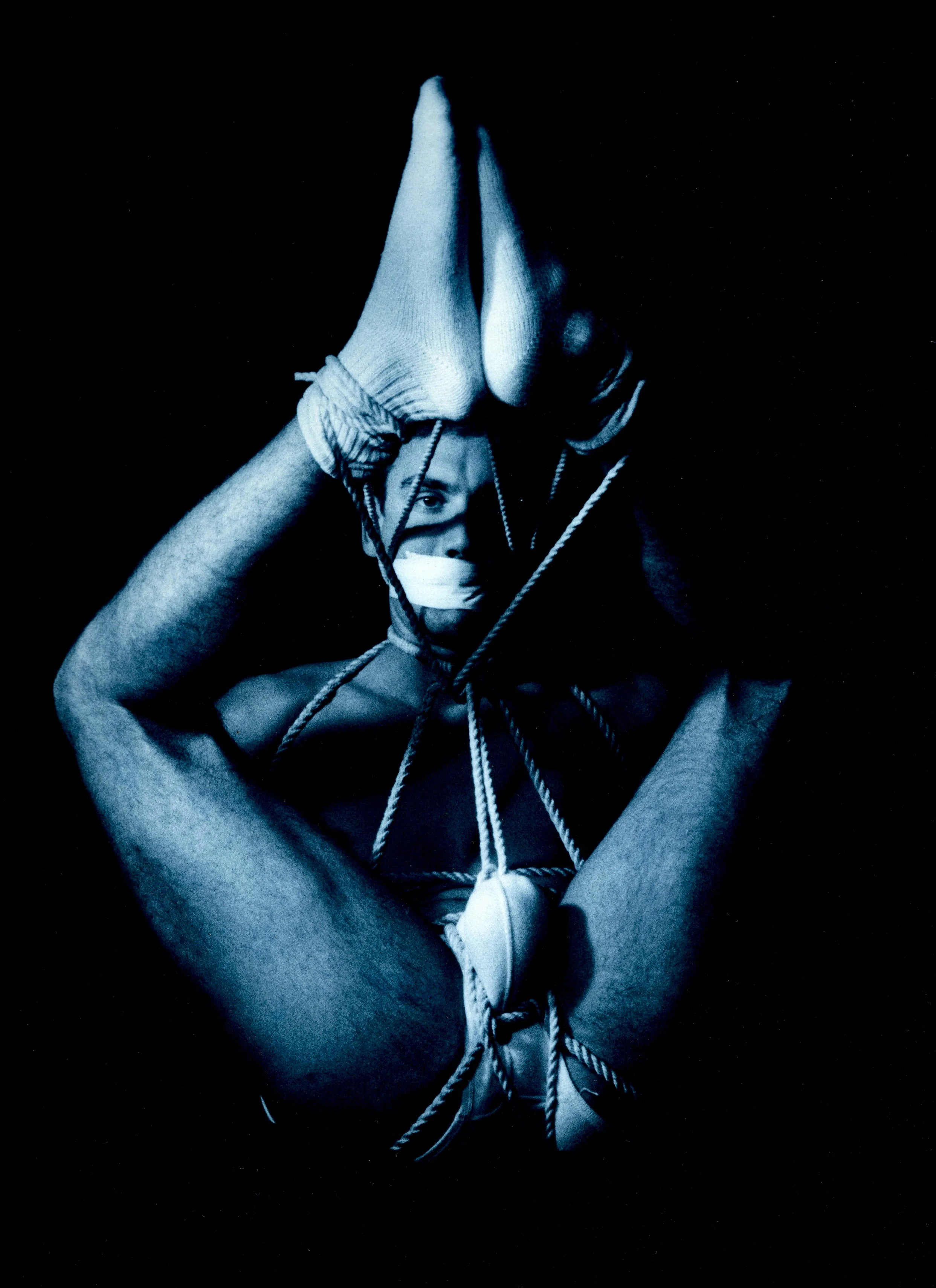 RICK CASTRO- THE WEB- BLUE TONED FIBER PRINT 2001