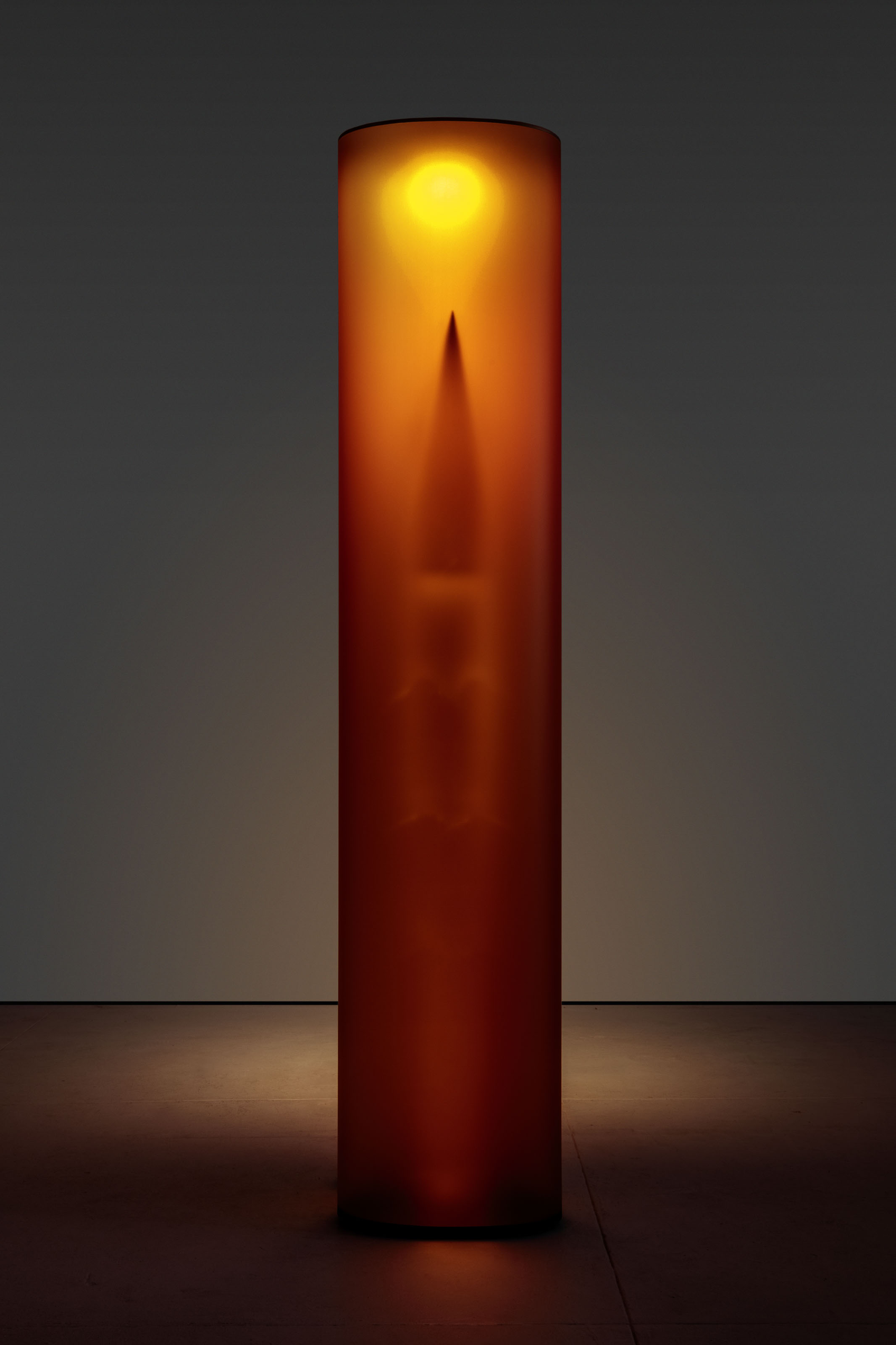 HELEN PASHGIAN “Untitled (orange)” 2009. Formed orange acrylic with acrylic elements. 91 x 17.5 x 20 in. Courtesy the artist and Lehmann Maupin, New York, Hong Kong, and Seoul. Photo: Joshua White.