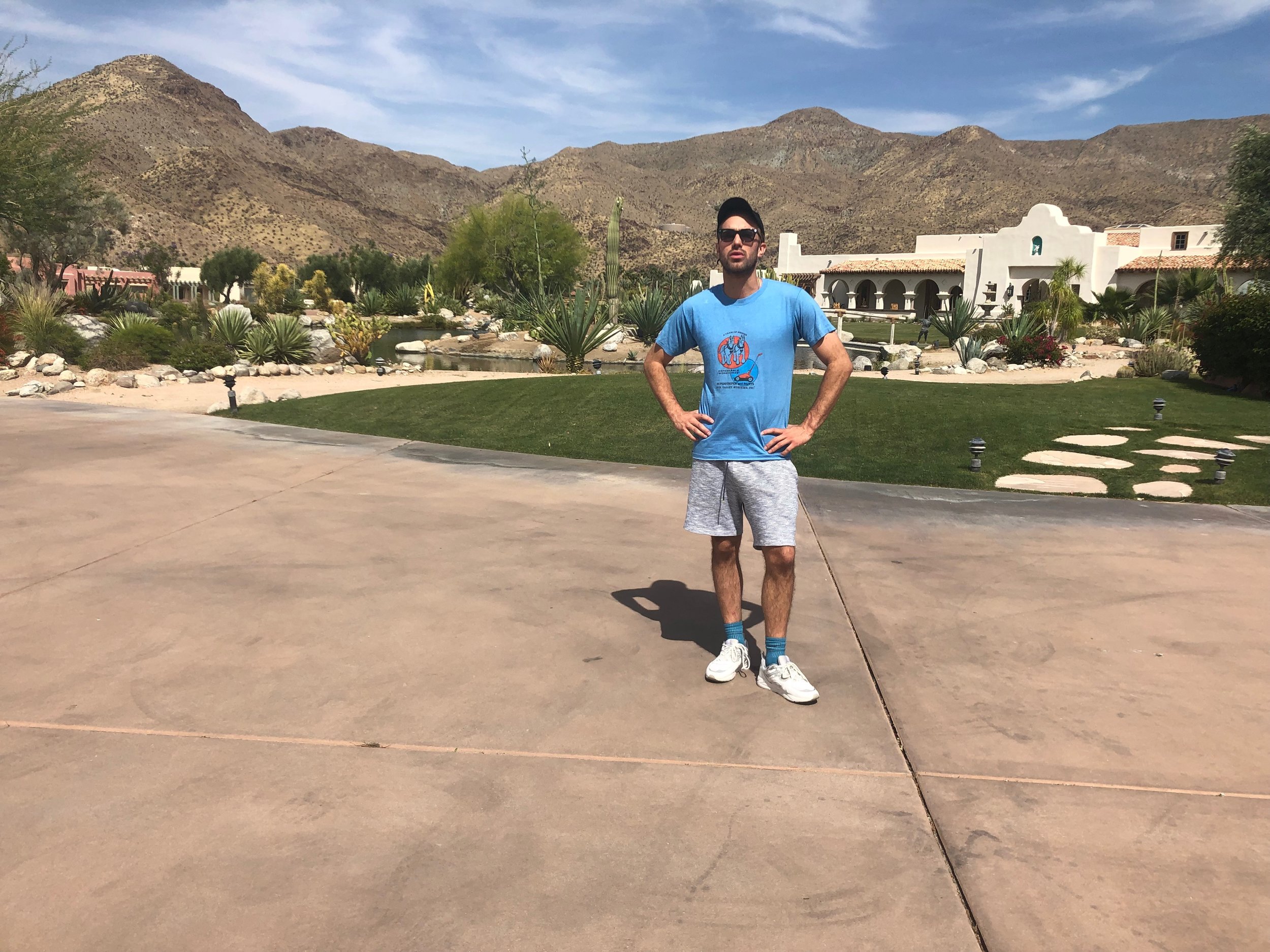 The start to a long, sunny weekend in the mountains. #palmspringssongwritingcamp’19