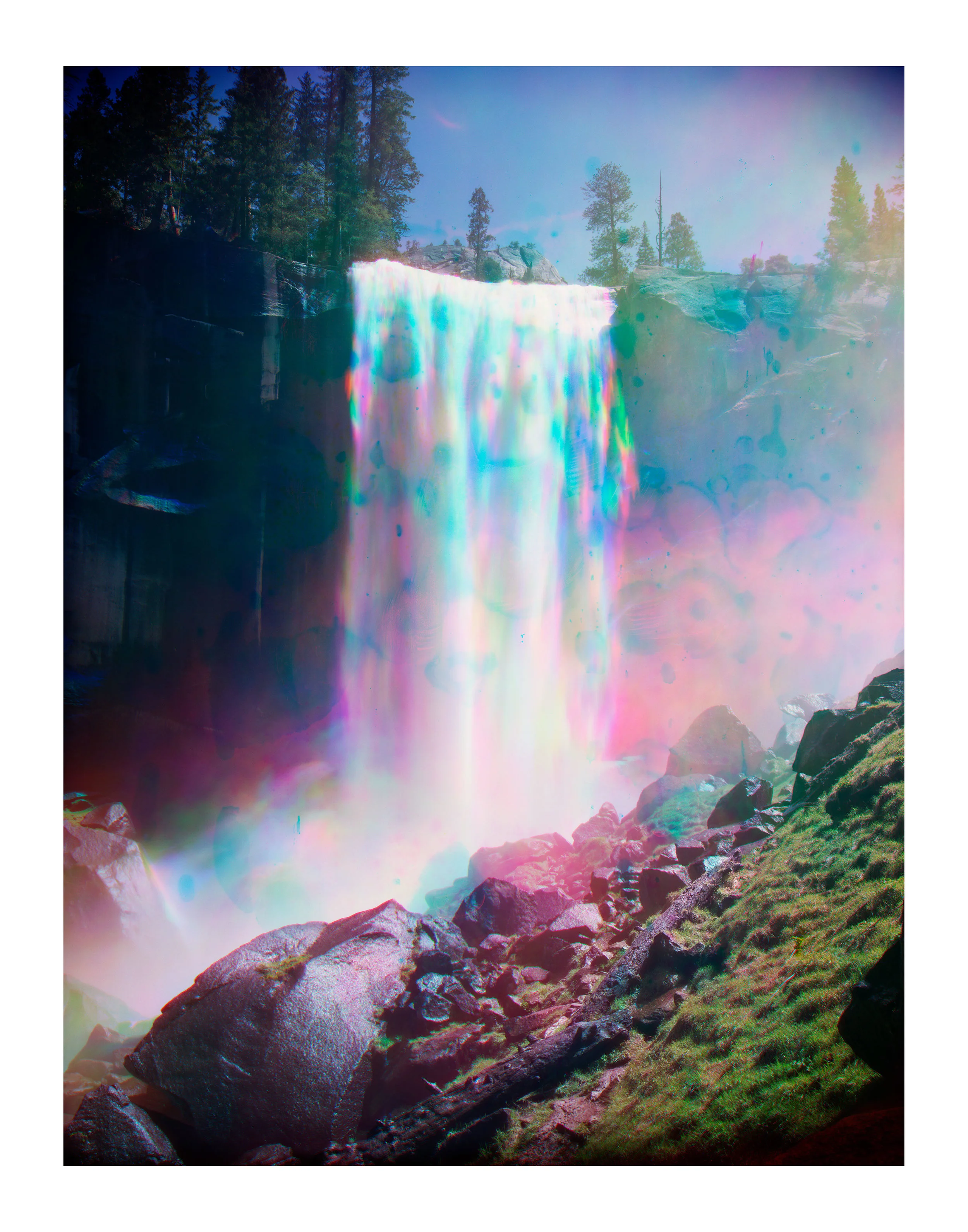 FLORIAN MAIER-AICHEN “WATERCOLOR, 300 FEET” 2018. C-PRINT. 89 3/4 x 69 1/2 INCHES FRAMED © FLORIAN MAIER-AICHEN. COURTESY OF THE ARTIST AND BLUM & POE, LOS ANGELES / NEW YORK / TOKYO