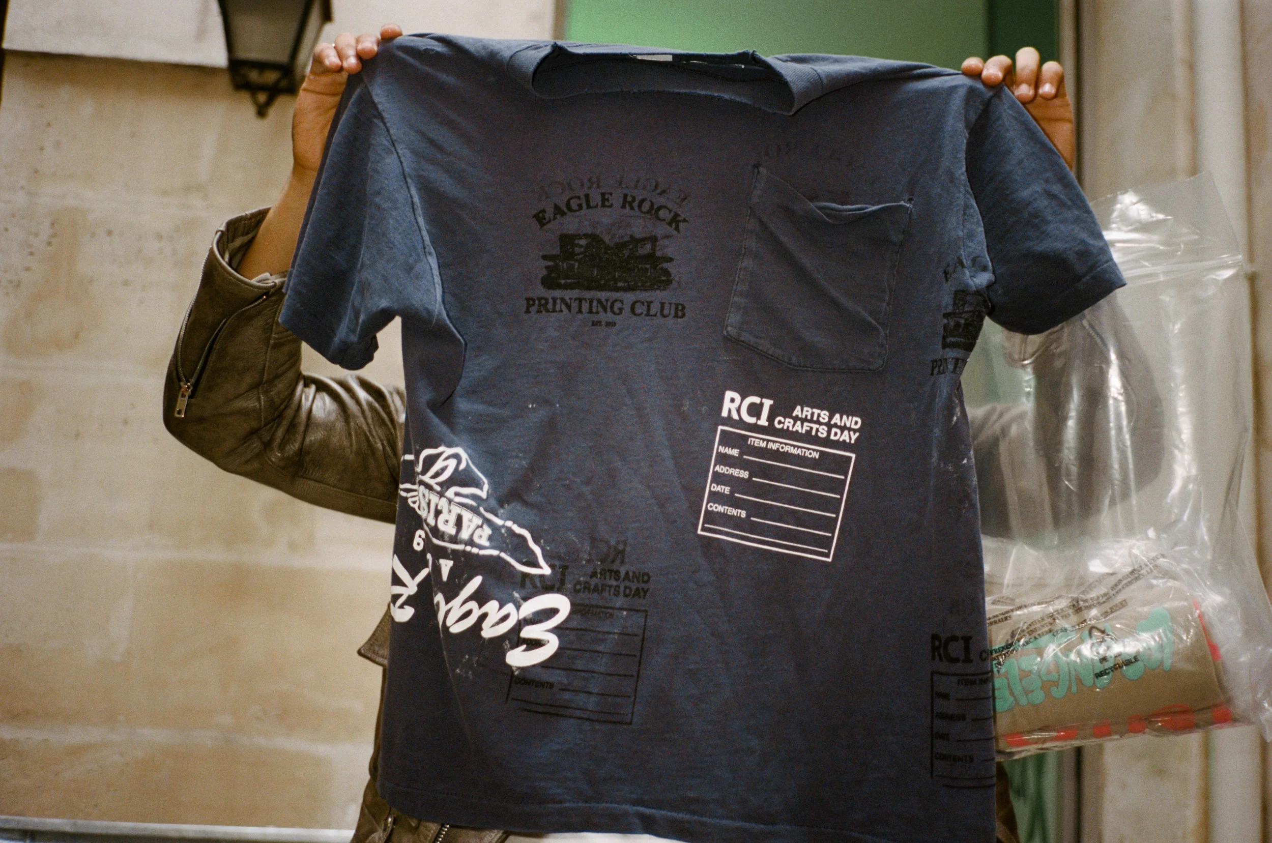 Accidentally used Alberto's t-shirt for test prints all day at RC Arts & Crafts Day Paris.
