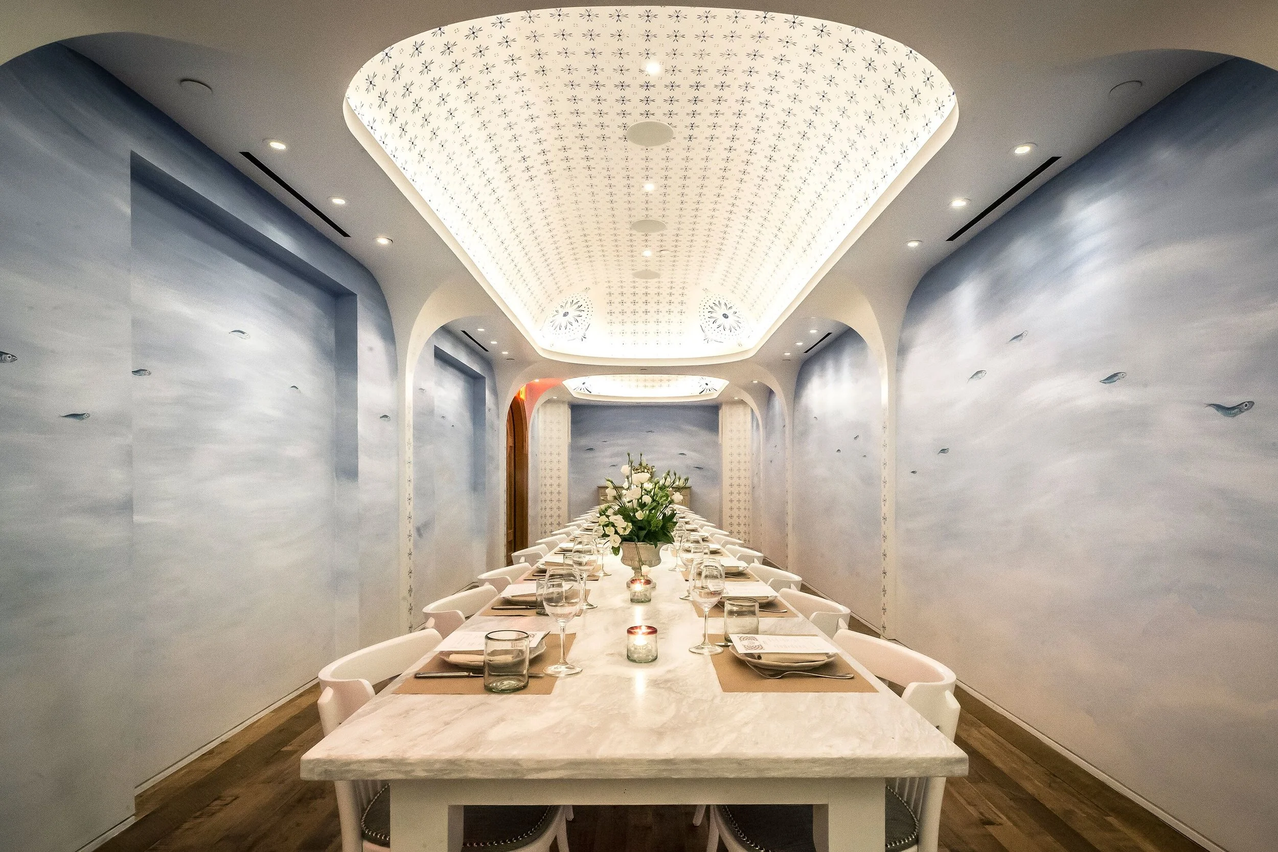 Leuca private dinning room. Courtesy of NoHo Hospitality.