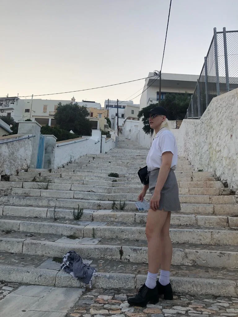 The daily walk from town back to the Monastery, thousands of steps. Good for the work out routine :)