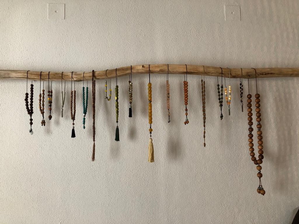 In case you're worried there are plenty of beads for all occasions on my hotel wall. Worry, fashion, anal, prayer. There's something for everyone.