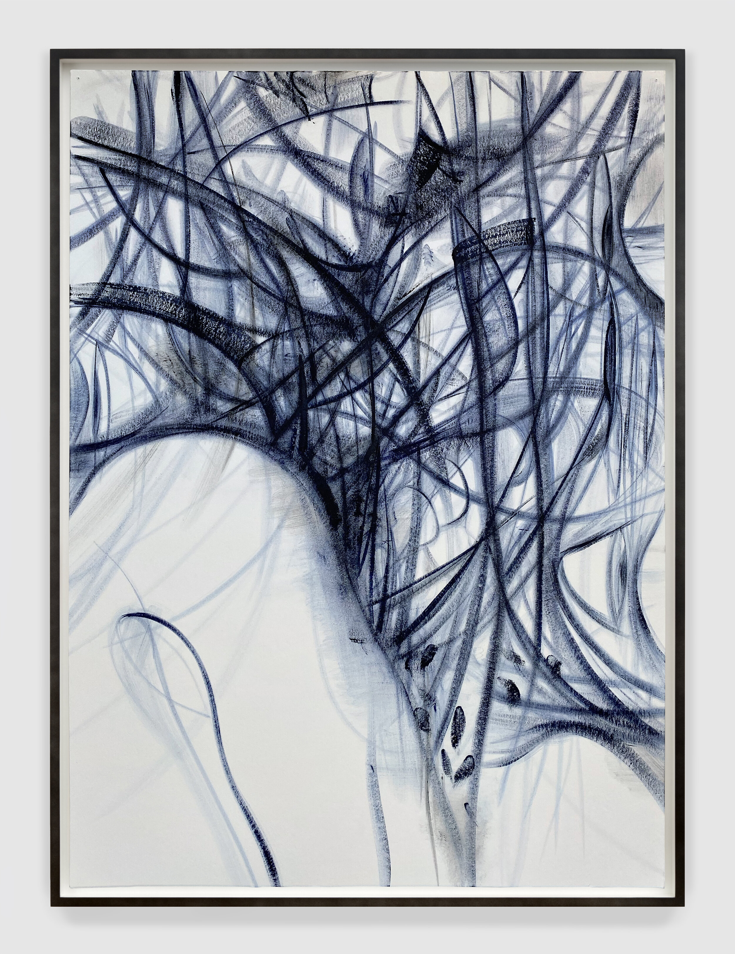 Nigel Cooke, Midnight (Horizon), 2020, Acrylic on cotton blotting paper. 51-15/16" × 38-3/16".