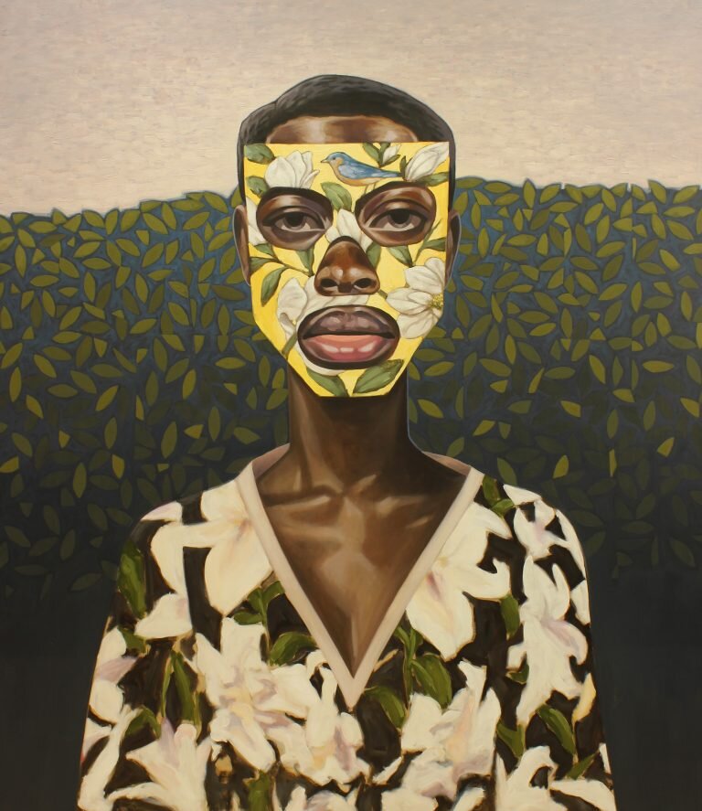 Ronald Jackson,  A Dwelling down Roads Unpaved, 2020, Oil on canvas, 72 x 84 inches