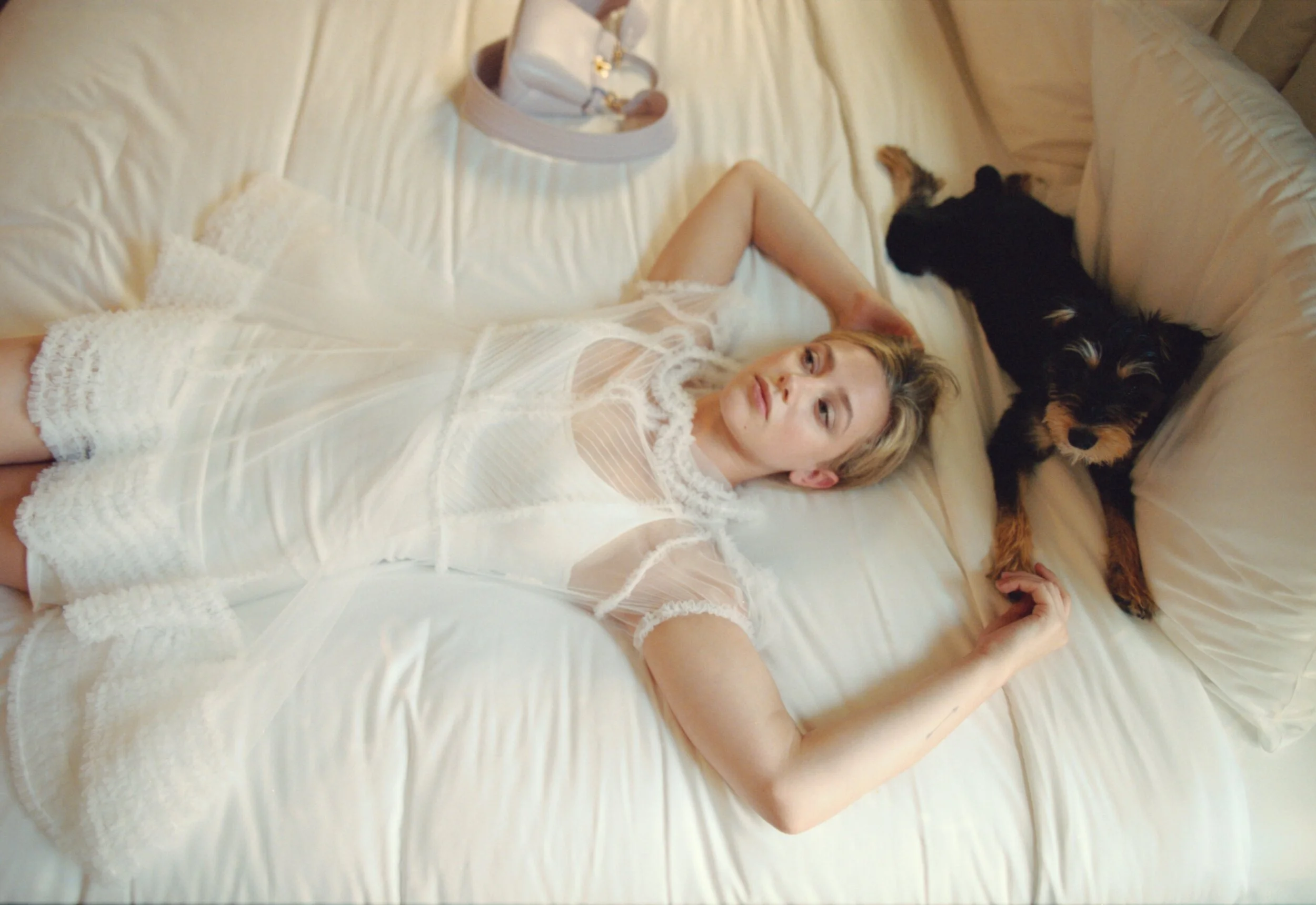 All clothing and accessories by  FENDI .