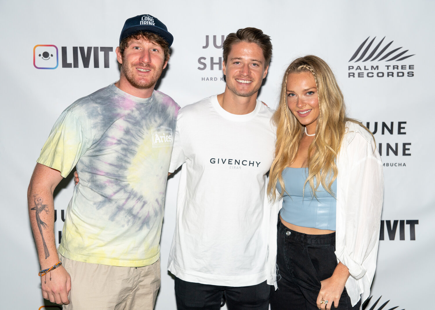 Manager Myles Shear, Superstar Kygo, Model Camille Kostek at the first-ever Palm Tree Records label showcase at CreatetheLab in Los Angeles presented by 17LIVE.
