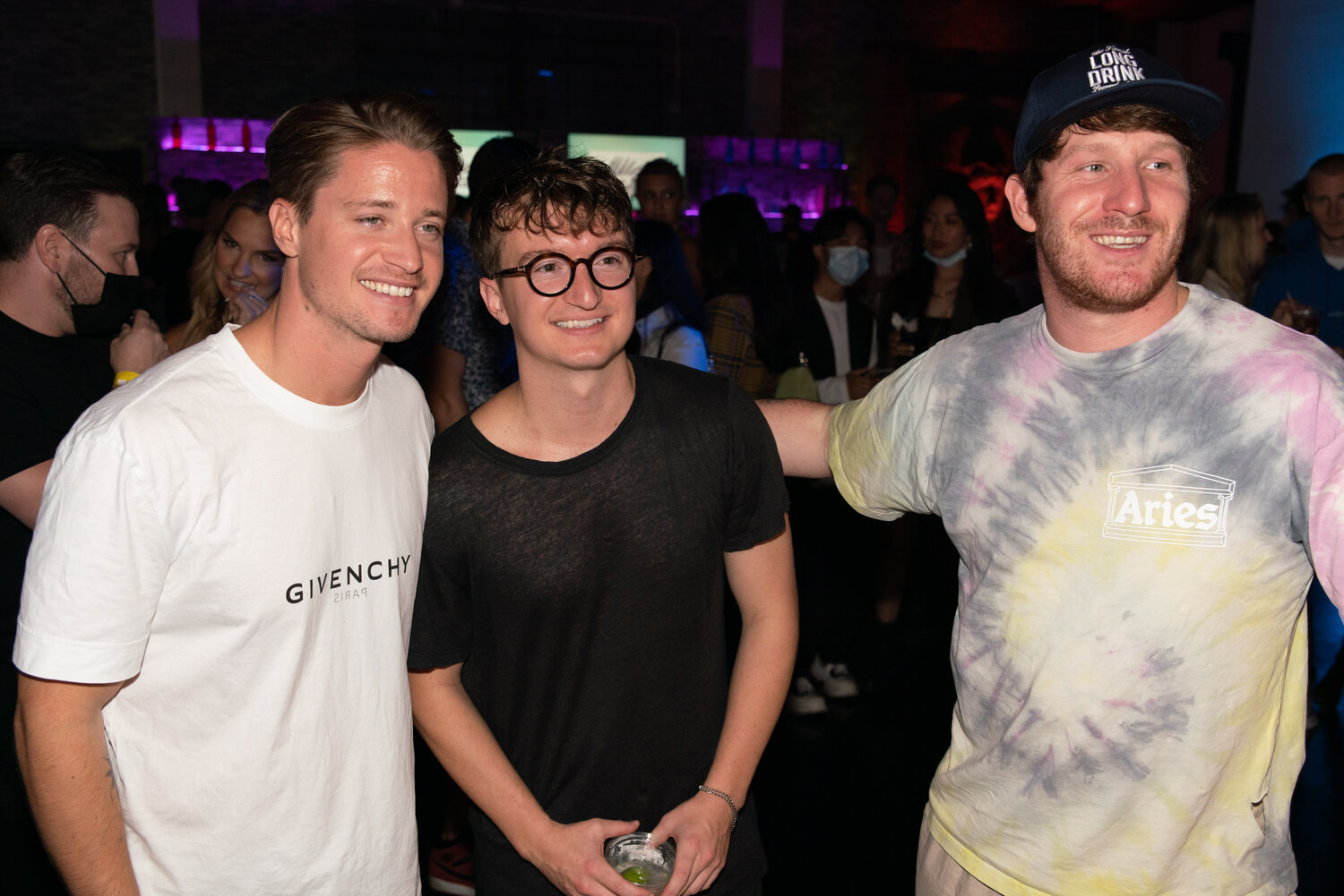 Superstar Kygo, his artist Petey Martin, Manager Myles Shear at the first-ever Palm Tree Records label showcase at CreatetheLab in Los Angeles presented by 17LIVE.