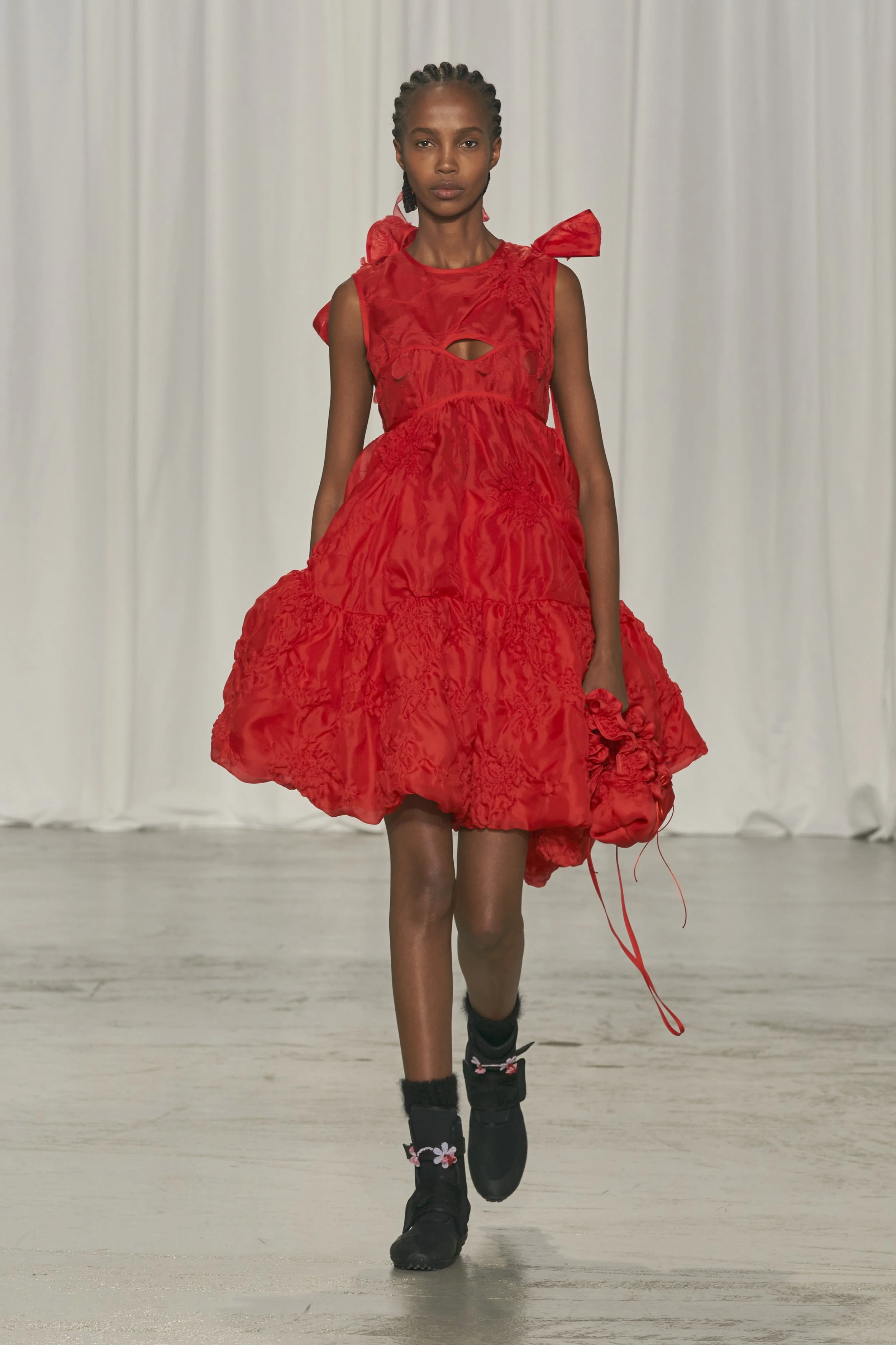 cecilie bahnsen red dress Giovanna Dress in Poppy Red