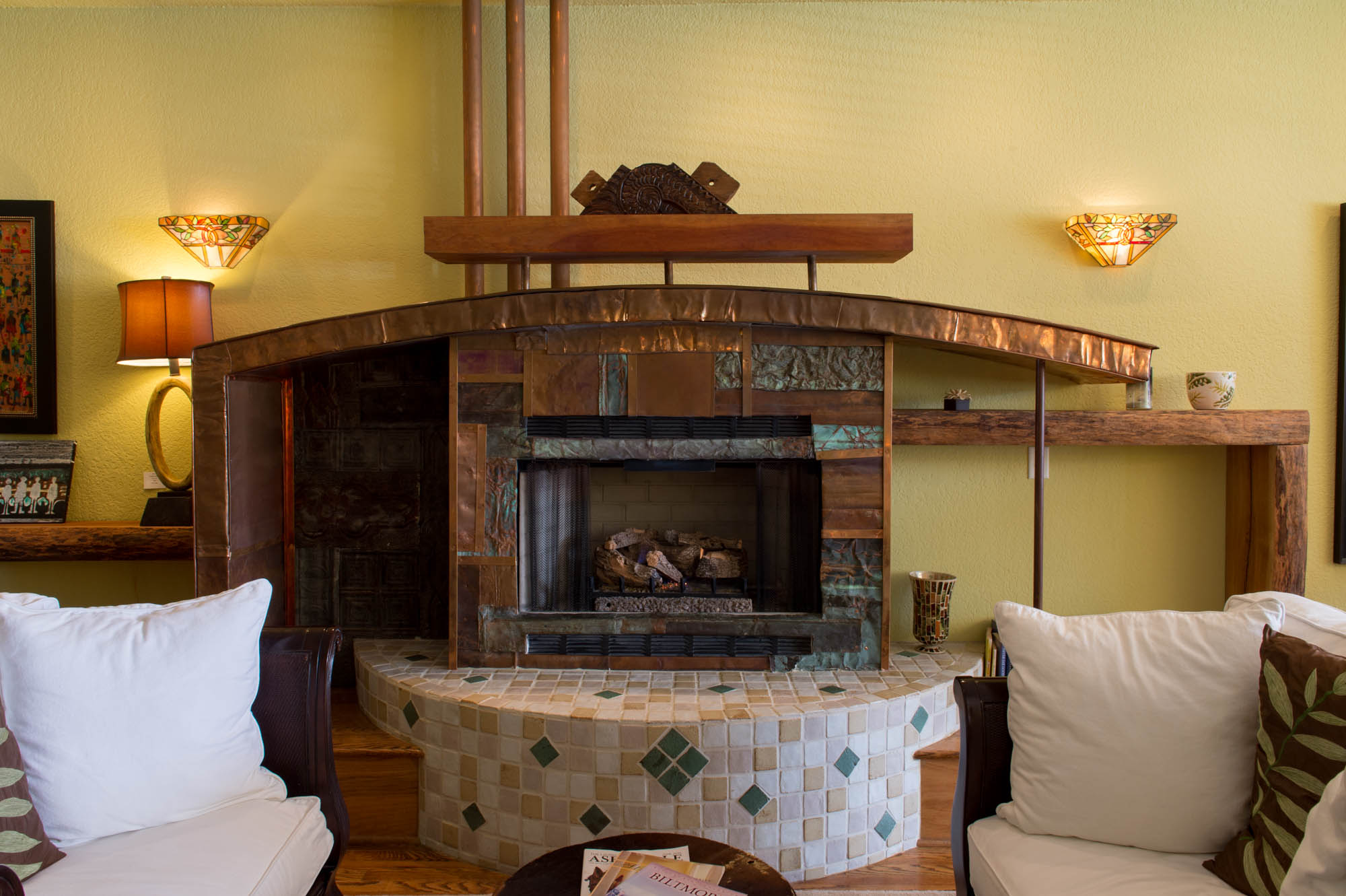 Custom Copper Surround Fireplace