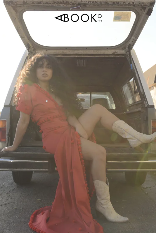 Dress: RC CAYLAN Earrings: VINTAGE via HAPPY ISLES SALON Boots: VINTAGE (Kiana’s own)