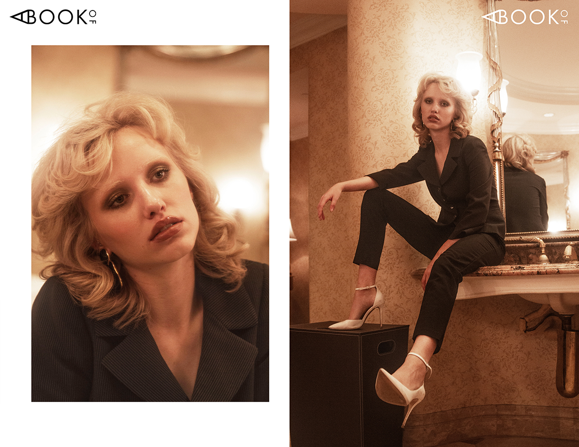Blazer & Pants: Tahari, Earrings: Vintage