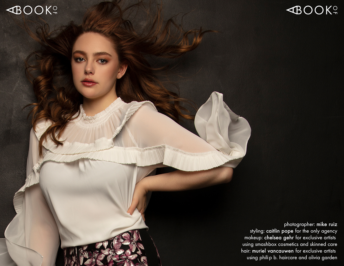 STYLING: CAT POPE , MAKEUP: CHELSEA GEHR , HAIR: MURIEL VANCAUWEN