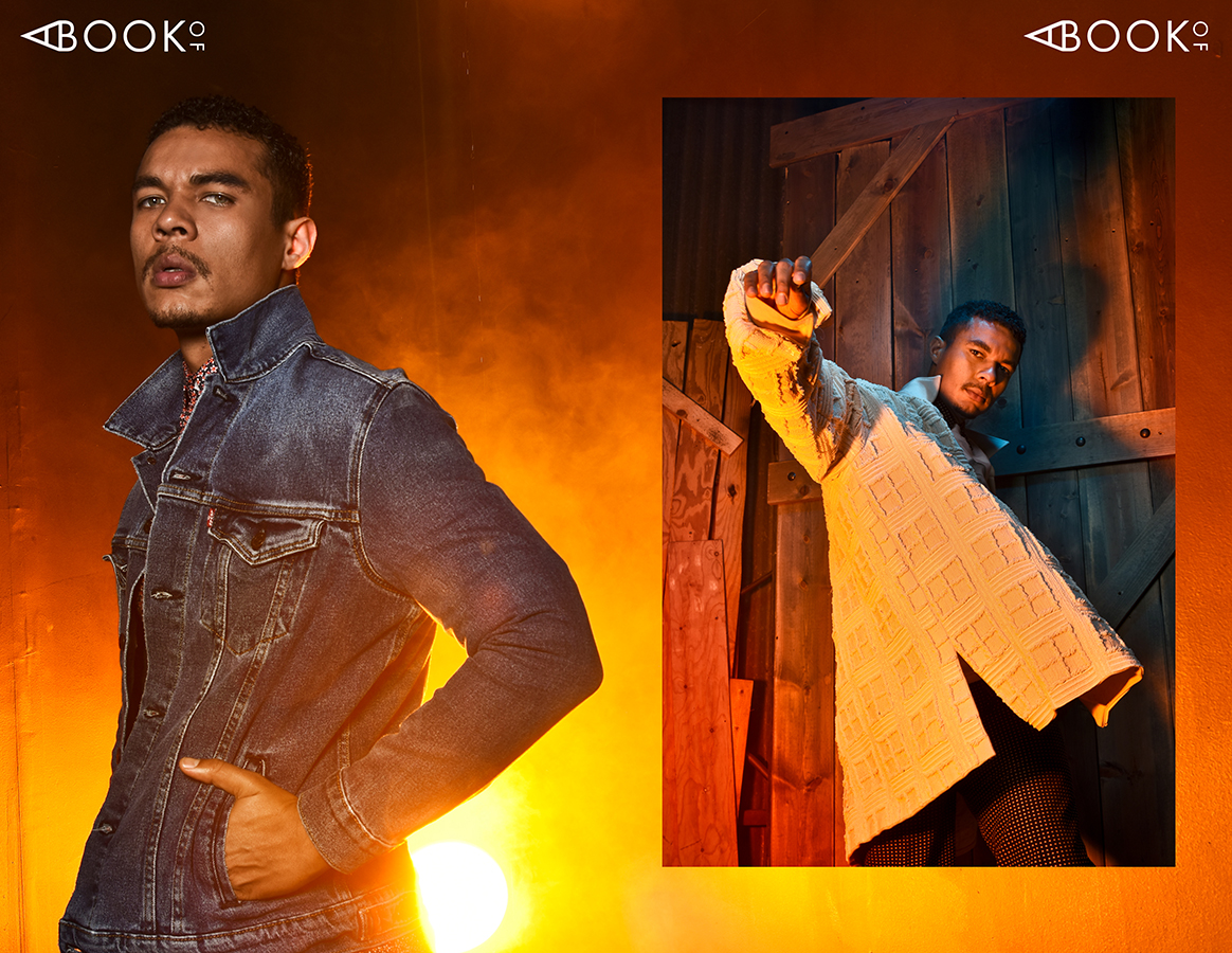 LEFT : Denim Jacket - Levi’s , Shirt - Nich Graham, Pants - Ports V, Boots - Max Verre RIGHT : Shirt - Dzojchen, Sweatshirt - IH NOM UH NIT, Jacket - IH NOM UH NIT, Pants - Dzojchen