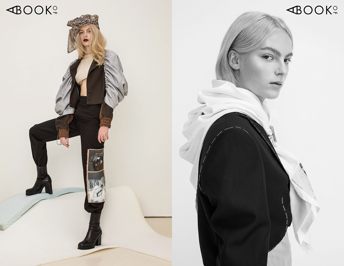 Left: Jacket - Urte Vosyliute, Jumper - Urte Vosyliute, Scarf - Kotryna Lipkeviciute, Trousers - Urte Katiliute, Shoes - COS Right: Jacket - Urte Katiliute design, Scarf - Urte Katiliute design, Blouse - Kotryna Lipkeviciute