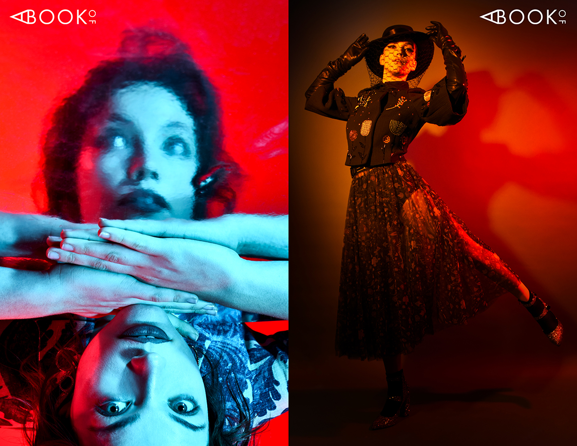 LEFT: Earrings: Lulus, Dress: Luciana Balderrama RIGHT: Hat: Gladys, Gloves: Gaspar, Look: Elisabetta Franchi, Shoes: Asos
