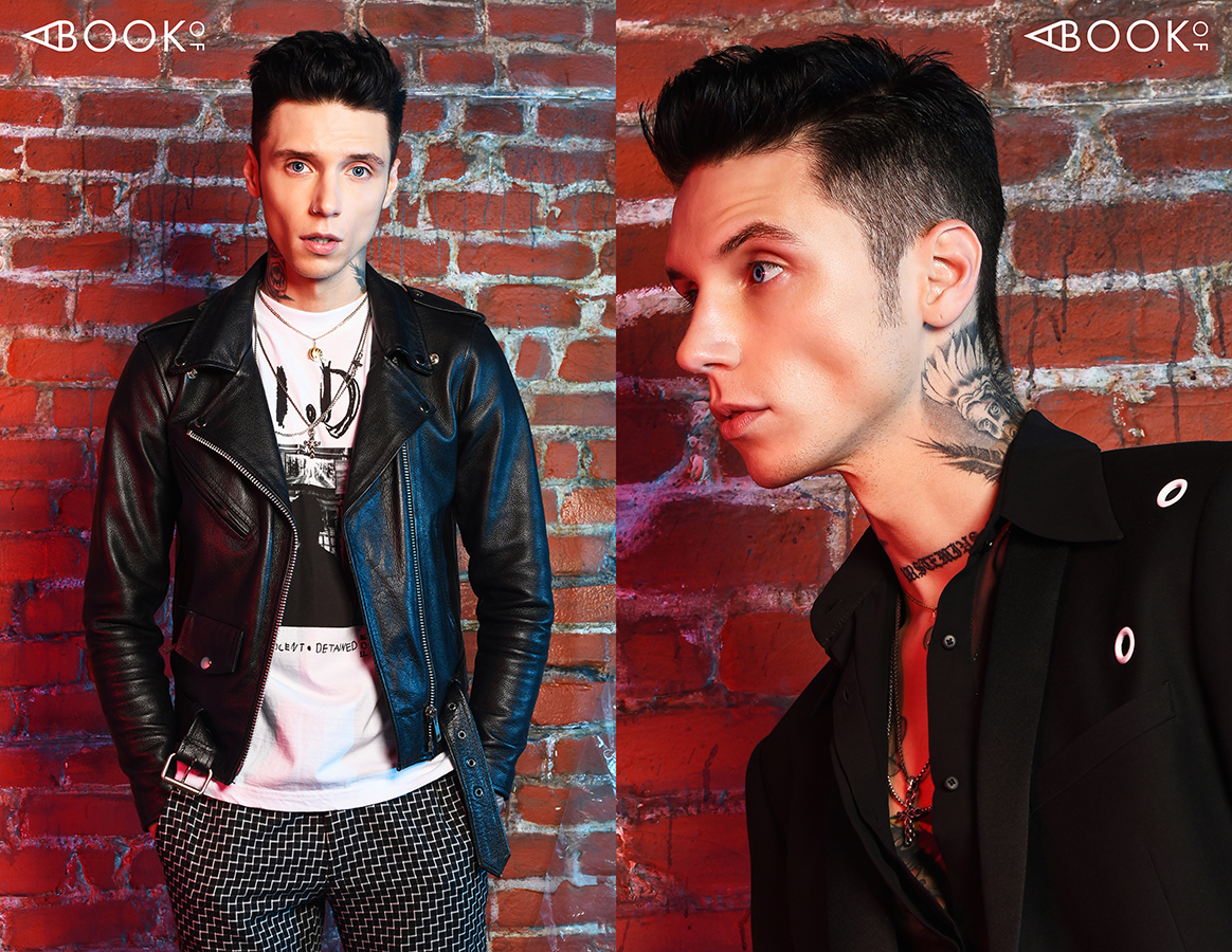 LEFT: Necklace: John Hardy, Jacket: His own, Shirt: Blake Hyland, Pants: Topman RIGHT: Necklace: John Hardy, Shirt & Suit : Assembly