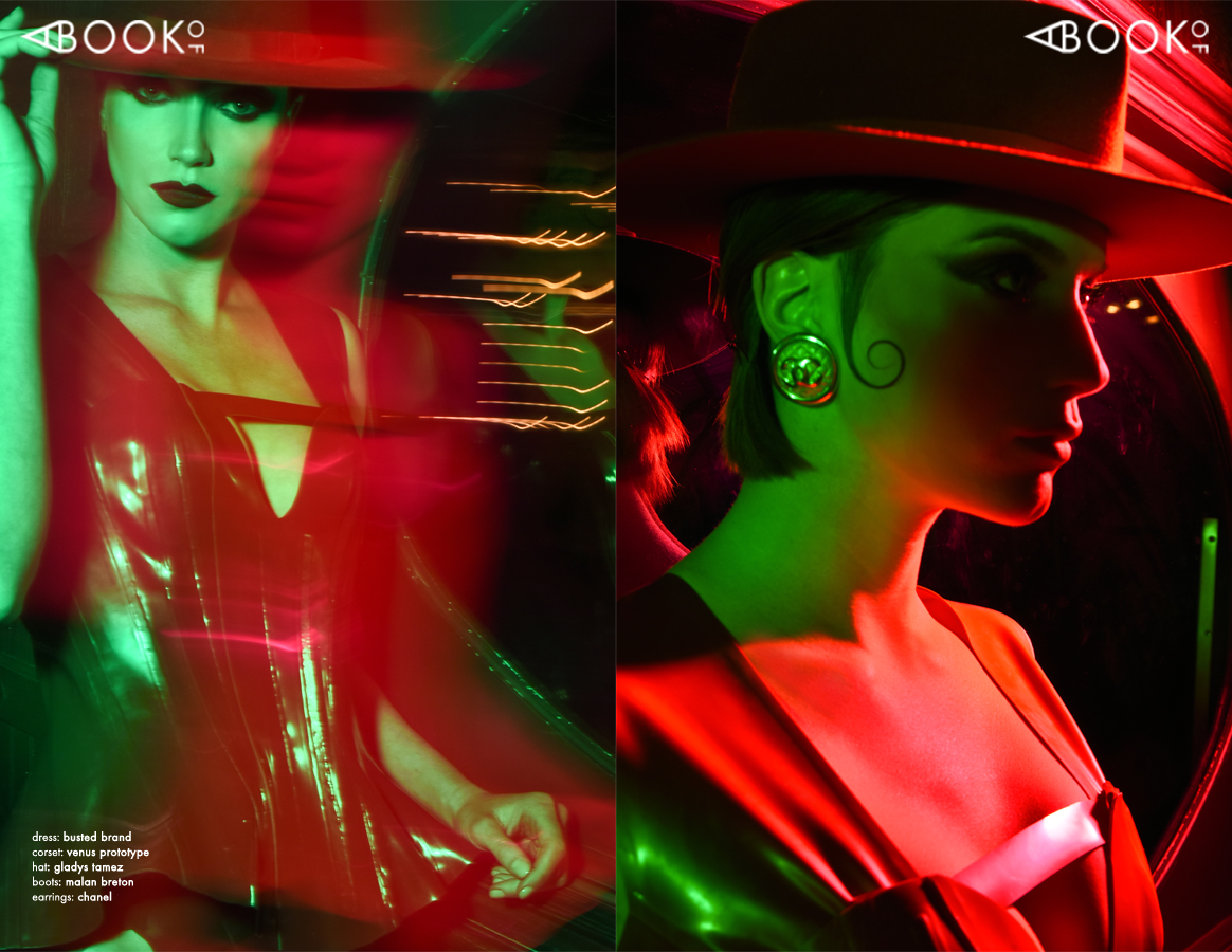 Dress: BUSTED BRAND , Corset: VENUS PROTOTYPE , Hat: GLADYS TAMEZ , Boots: MALAN BRETON , Earrings: CHANEL