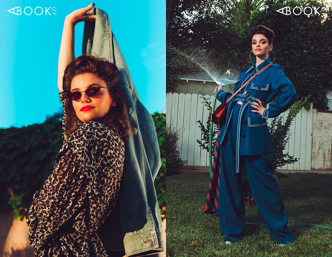 LEFT: Leopard print dress: ISABEL MARANT FALL ‘19 RIGHT: Full look: FENDI FALL ‘19, Jewelry: JENNY BIRD